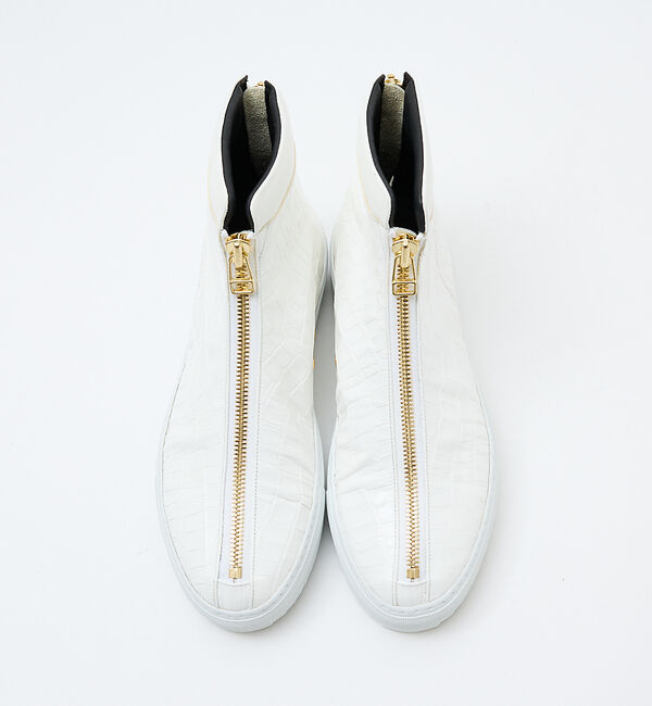 alfredoBANNISTER「【LEON別注】ダブルジップ 型押し スニーカー」|スニーカー|