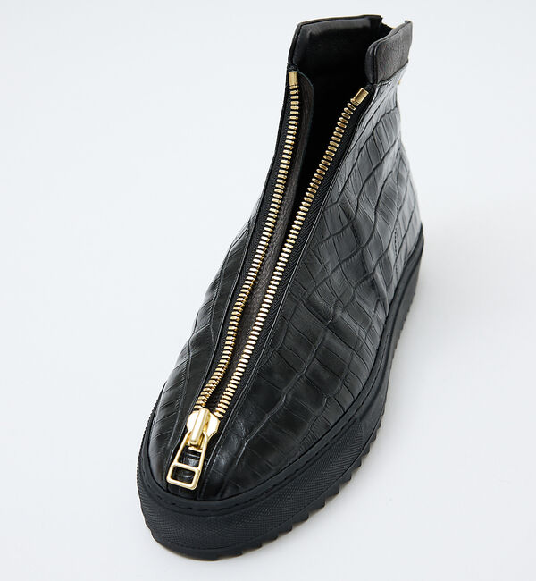 alfredoBANNISTER「【LEON別注】ダブルジップ 型押し スニーカー」|スニーカー|