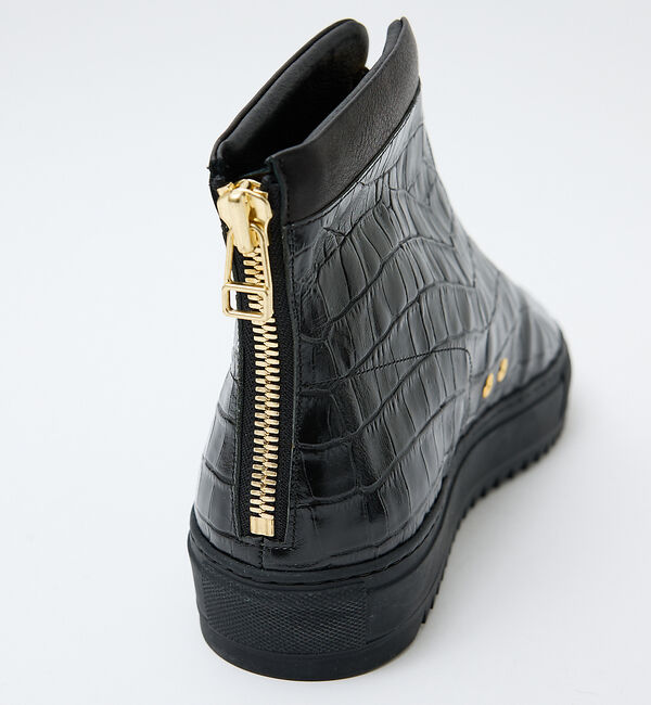 alfredoBANNISTER「【LEON別注】ダブルジップ 型押し スニーカー」|スニーカー|