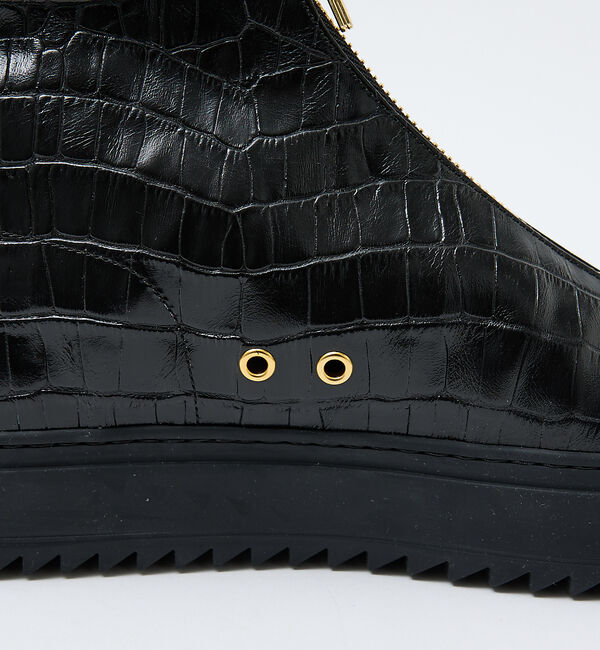 alfredoBANNISTER「【LEON別注】ダブルジップ 型押し スニーカー」|スニーカー|