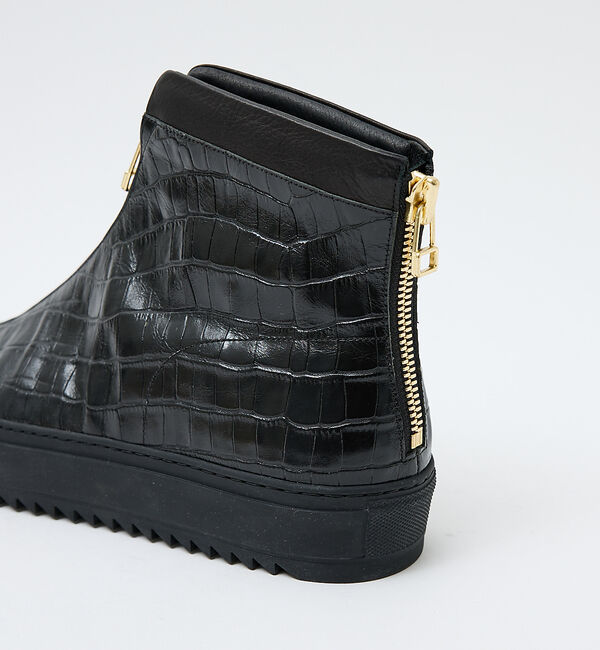 alfredoBANNISTER「【LEON別注】ダブルジップ 型押し スニーカー」|スニーカー|