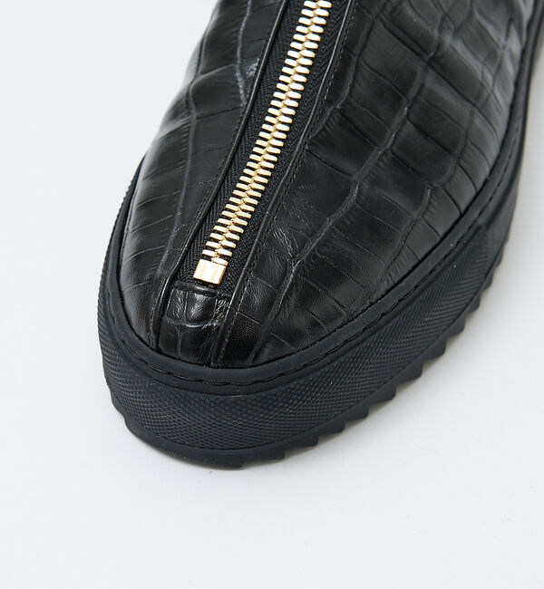 alfredoBANNISTER「【LEON別注】ダブルジップ 型押し スニーカー」|スニーカー|