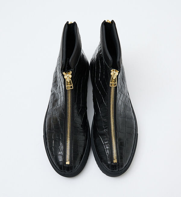 alfredoBANNISTER「【LEON別注】ダブルジップ 型押し スニーカー」|スニーカー|