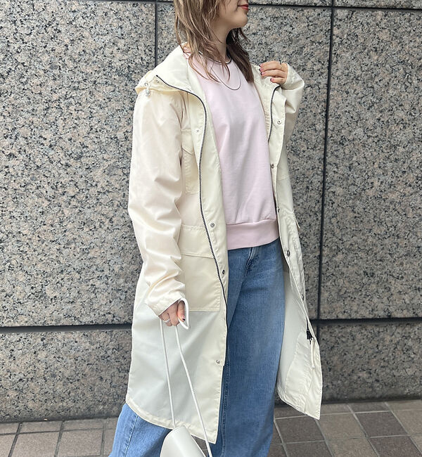 Rouge vif「【TAION/タイオン】ナイロン フード コート / ノンダウン ミリタリー【W」|ブルゾン・スタジャン|オフホワイト