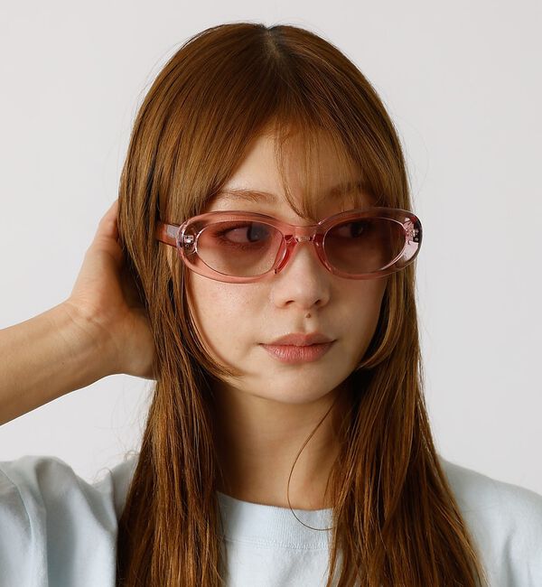 Rouge vif「【NOPUBLIC/ノーパブリック】オーバルサングラス/01：03/サングラス/」|メガネ|ピンク