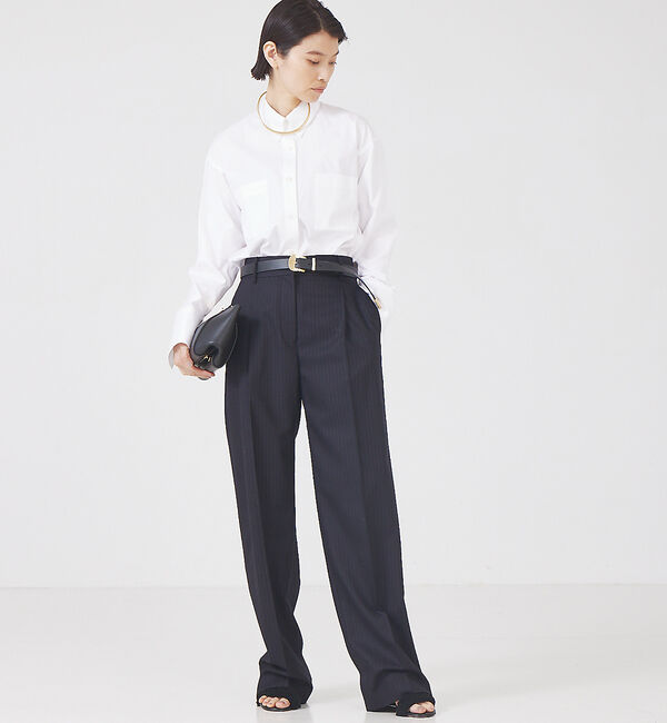 The Store by C' 「【COCUCA】ピンストライプタックパンツ」|スラックス|