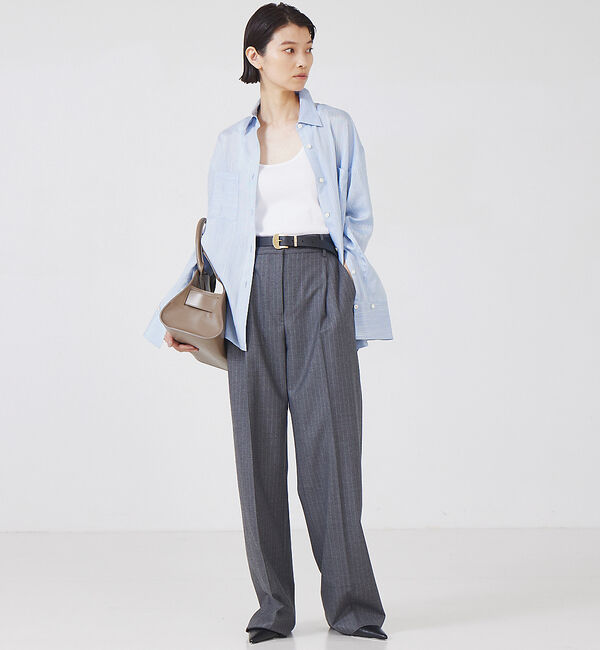 The Store by C' 「【COCUCA】ピンストライプタックパンツ」|スラックス|