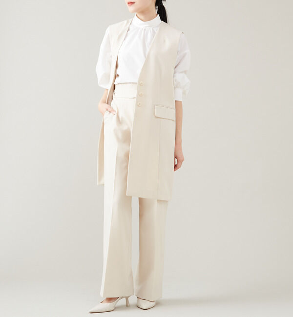 TIARA「シングルノーカラージレ（セットアップ対応）」|ベスト・ジレ|