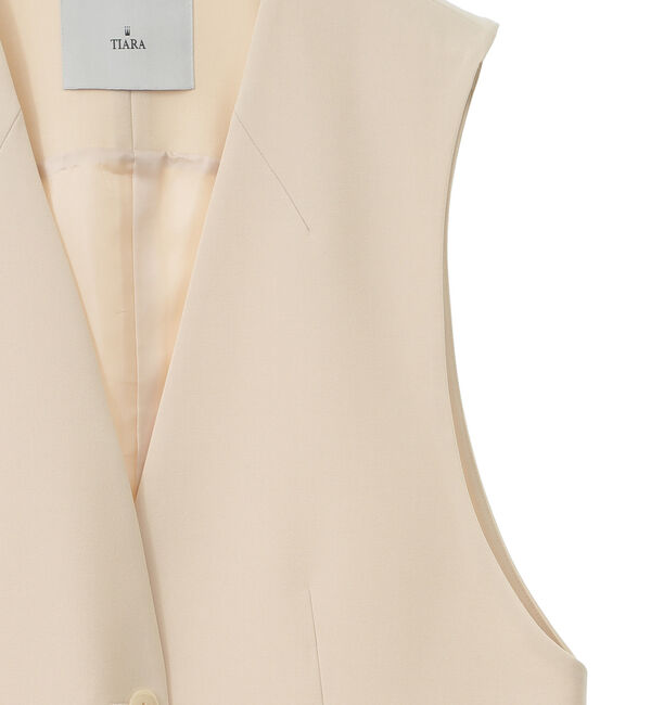 TIARA「シングルノーカラージレ（セットアップ対応）」|ベスト・ジレ|