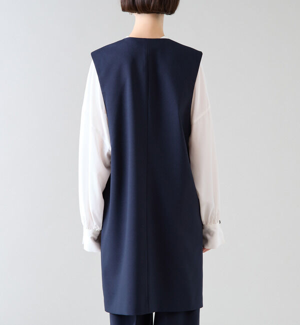 TIARA「シングルノーカラージレ（セットアップ対応）」|ベスト・ジレ|