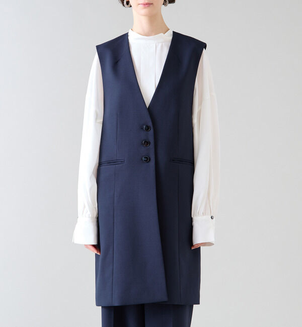 TIARA「シングルノーカラージレ（セットアップ対応）」|ベスト・ジレ|