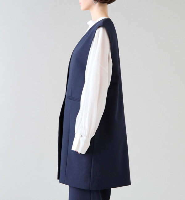 TIARA「シングルノーカラージレ（セットアップ対応）」|ベスト・ジレ|