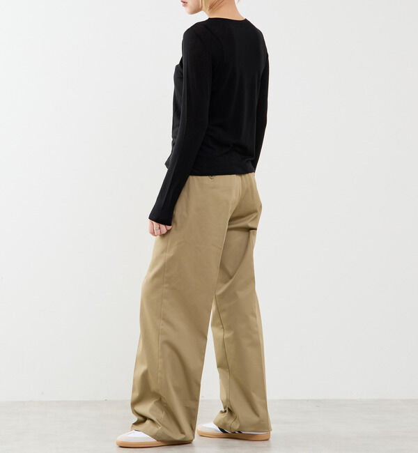 SOFFITTO「カシミヤシルク混ボートネックシアープルオーバー」|Tシャツ・カットソー|