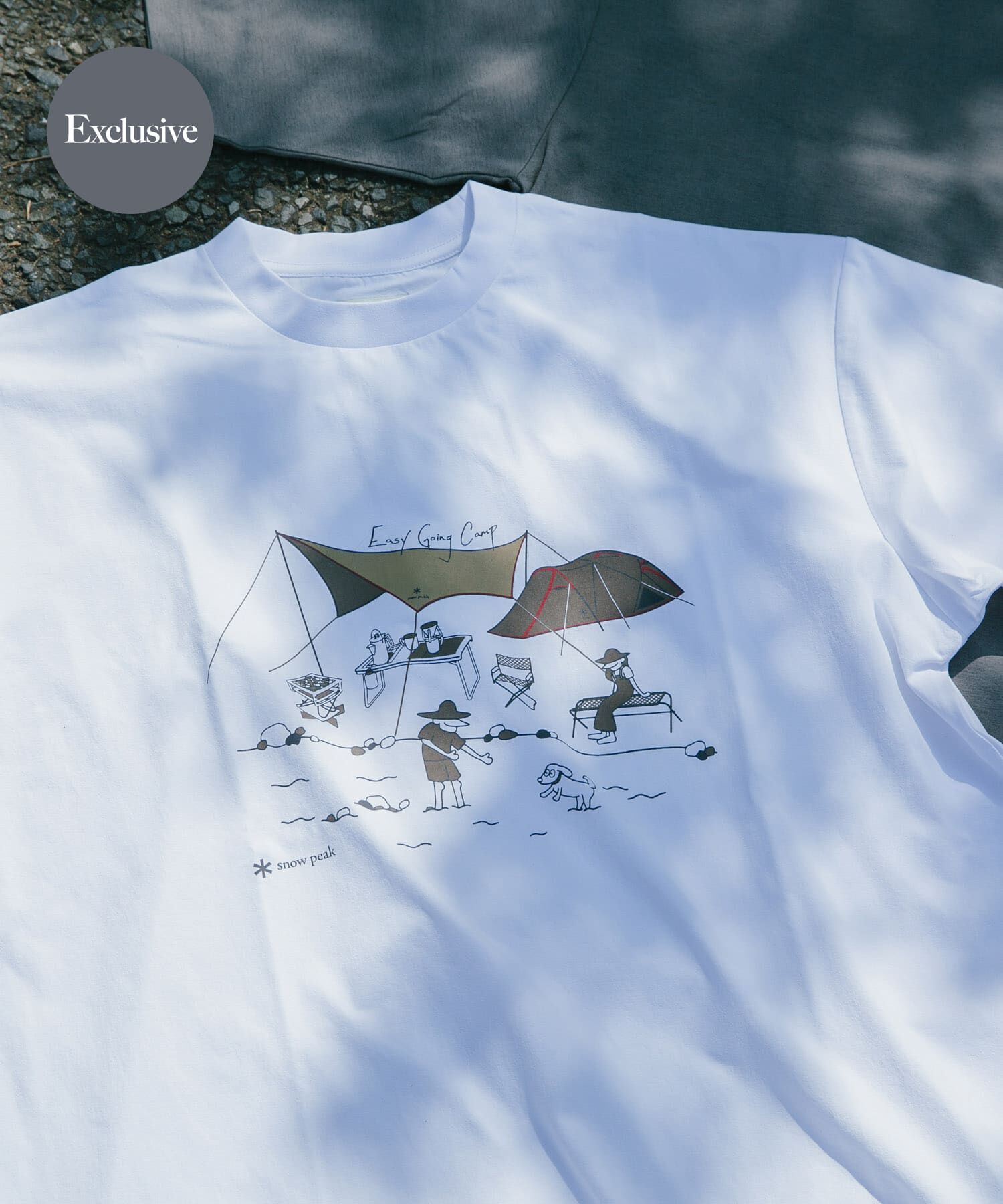 URBAN RESEARCH DOORS「『別注』Snow Peak&times;DOORS　WaterActive Print Tee」|Tシャツ・カットソー|ホワイト
