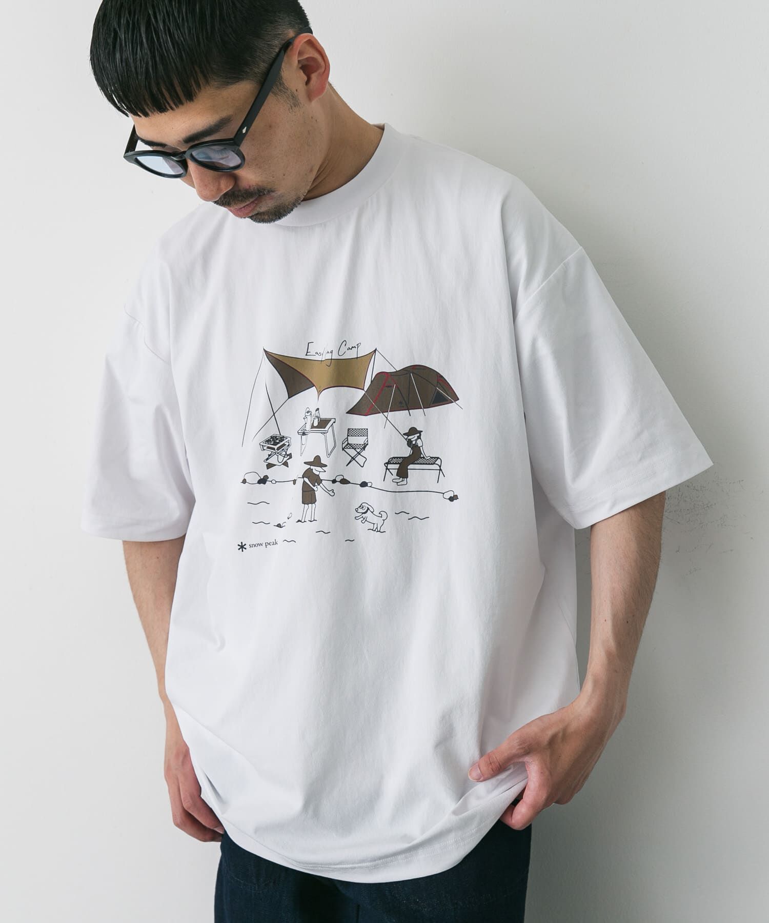 URBAN RESEARCH DOORS「『別注』Snow Peak&times;DOORS　WaterActive Print Tee」|Tシャツ・カットソー|