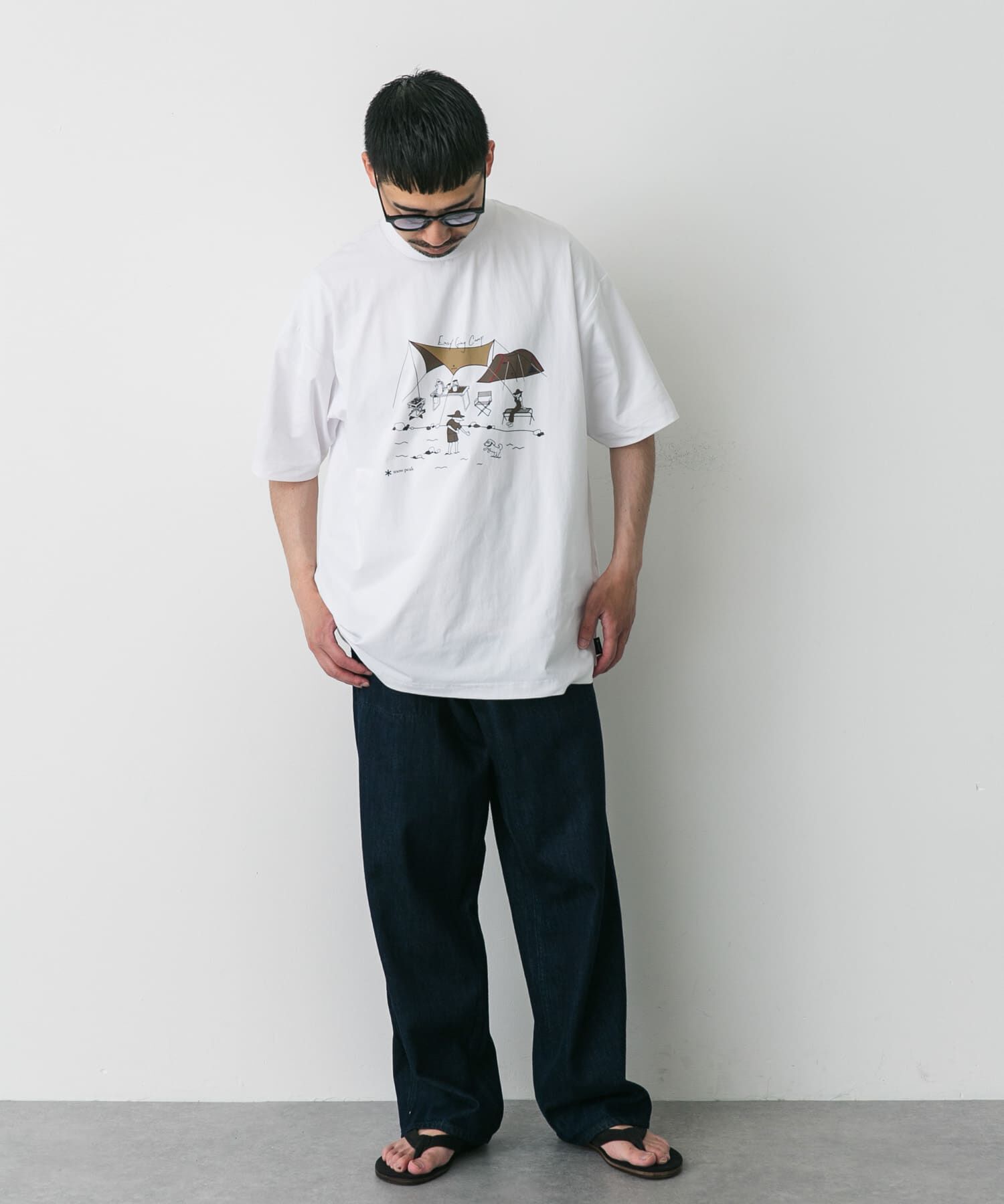 URBAN RESEARCH DOORS「『別注』Snow Peak&times;DOORS　WaterActive Print Tee」|Tシャツ・カットソー|