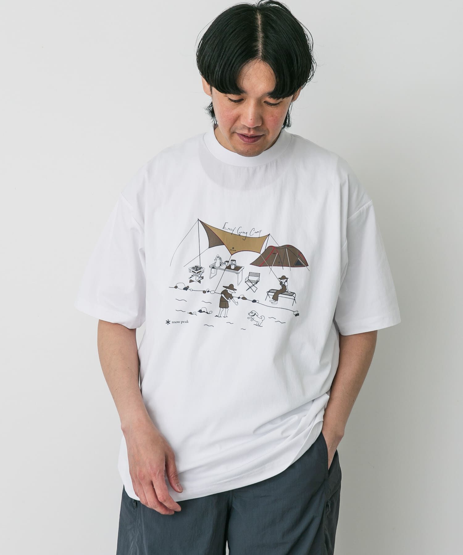 URBAN RESEARCH DOORS「『別注』Snow Peak&times;DOORS　WaterActive Print Tee」|Tシャツ・カットソー|