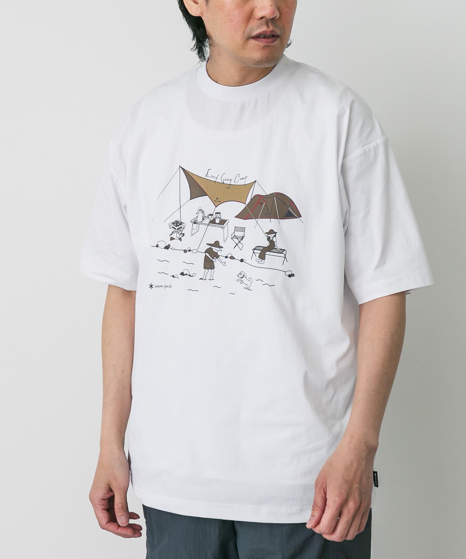 URBAN RESEARCH DOORS「『別注』Snow Peak&times;DOORS　WaterActive Print Tee」|Tシャツ・カットソー|