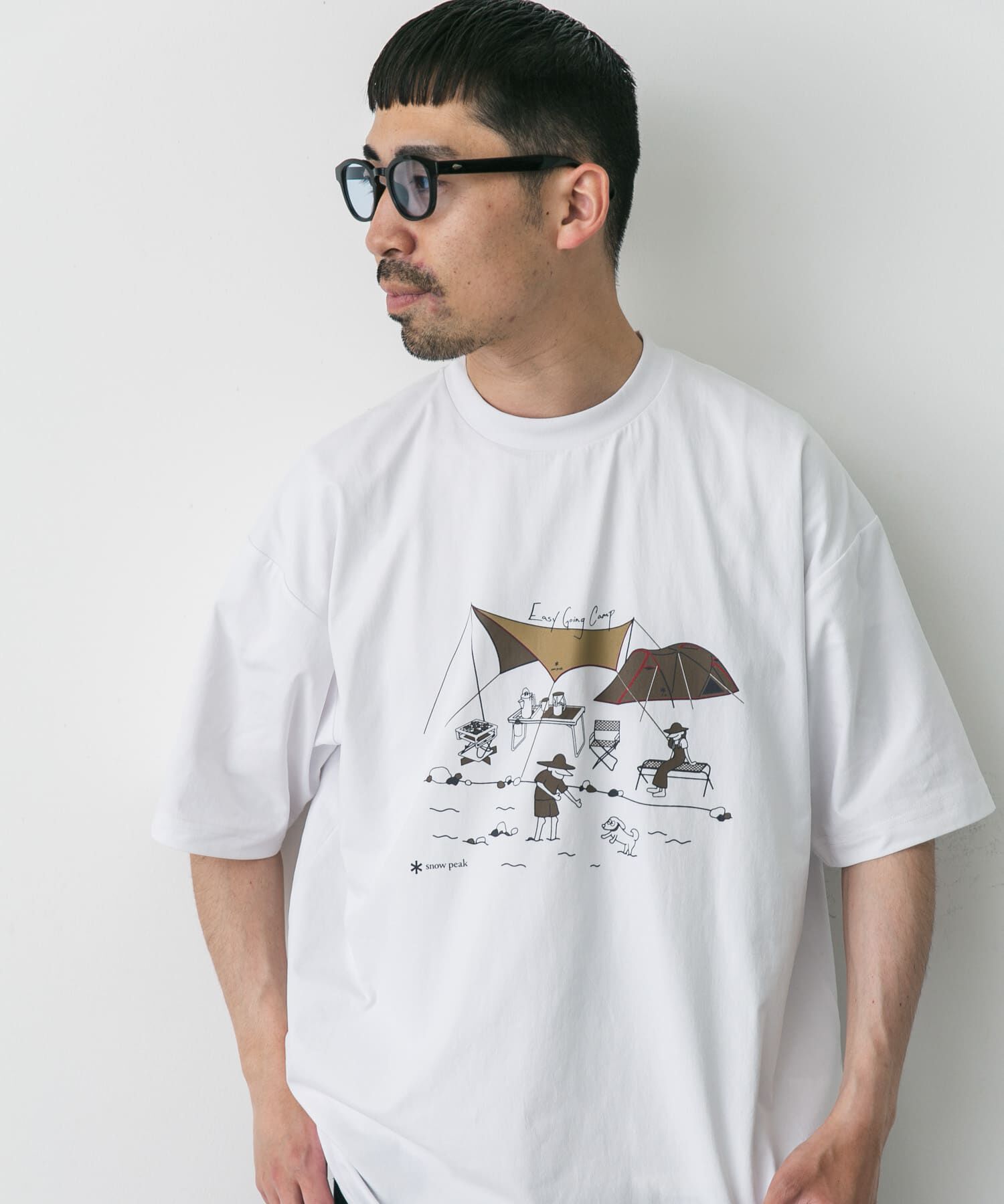 URBAN RESEARCH DOORS「『別注』Snow Peak&times;DOORS　WaterActive Print Tee」|Tシャツ・カットソー|