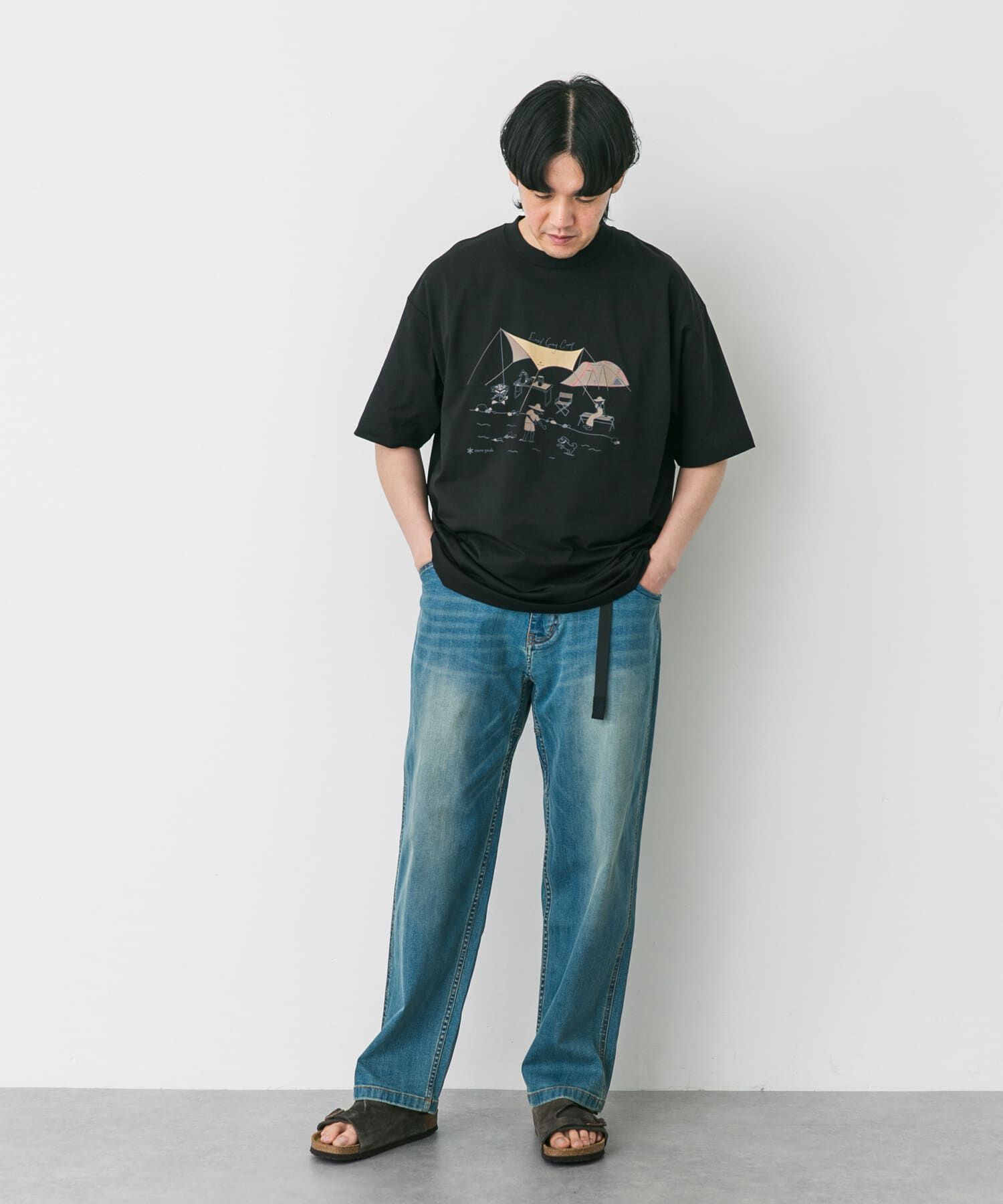 URBAN RESEARCH DOORS「『別注』Snow Peak&times;DOORS　WaterActive Print Tee」|Tシャツ・カットソー|