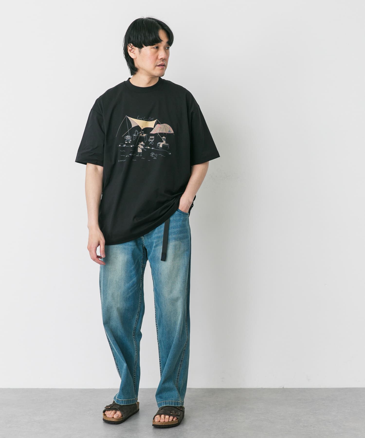 URBAN RESEARCH DOORS「『別注』Snow Peak&times;DOORS　WaterActive Print Tee」|Tシャツ・カットソー|