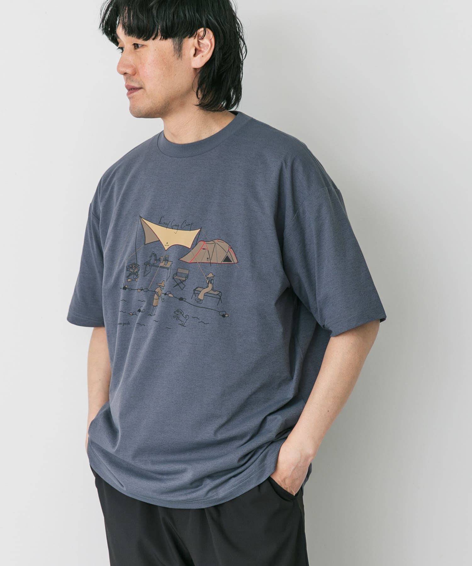 URBAN RESEARCH DOORS「『別注』Snow Peak&times;DOORS　WaterActive Print Tee」|Tシャツ・カットソー|