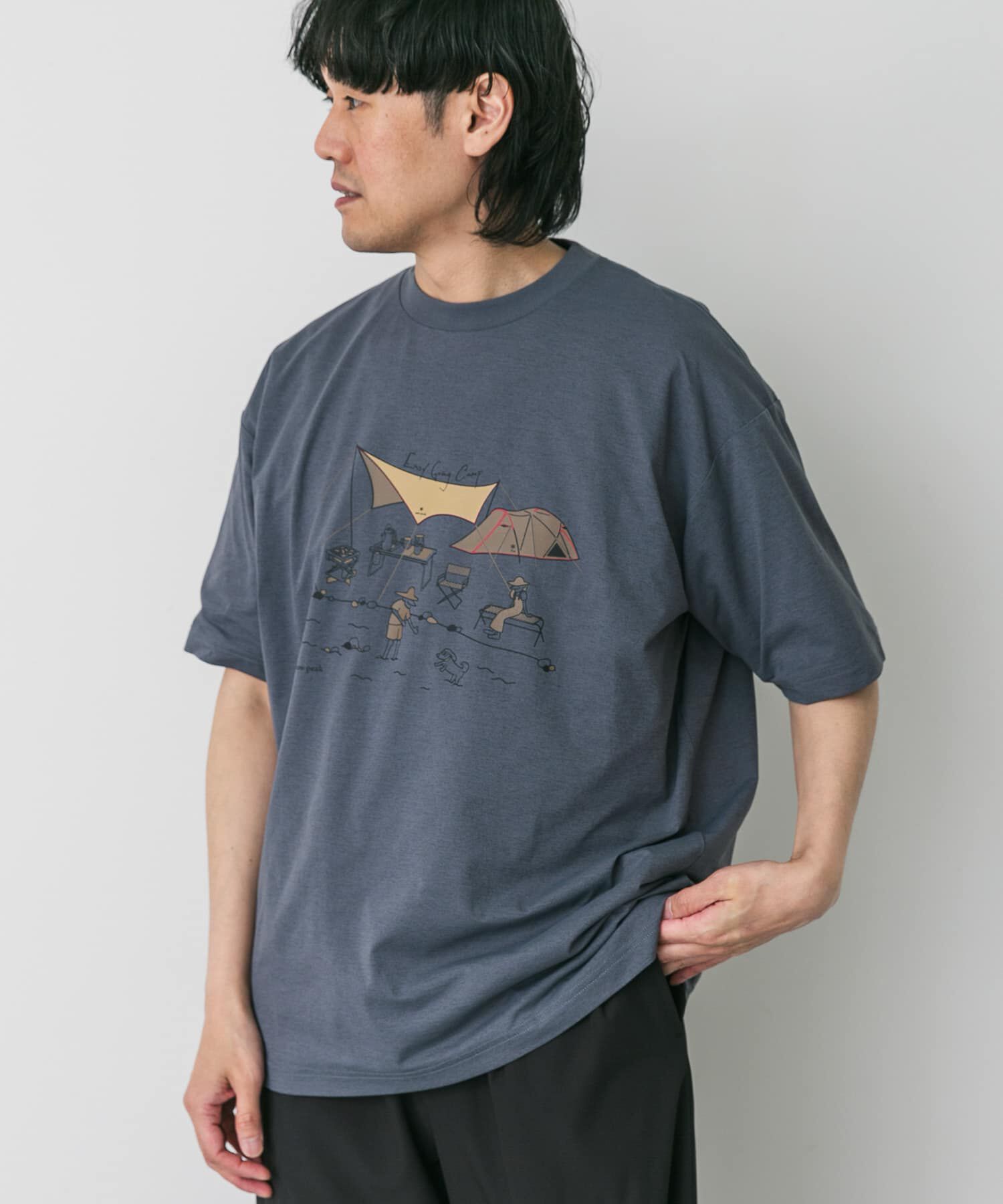 URBAN RESEARCH DOORS「『別注』Snow Peak&times;DOORS　WaterActive Print Tee」|Tシャツ・カットソー|