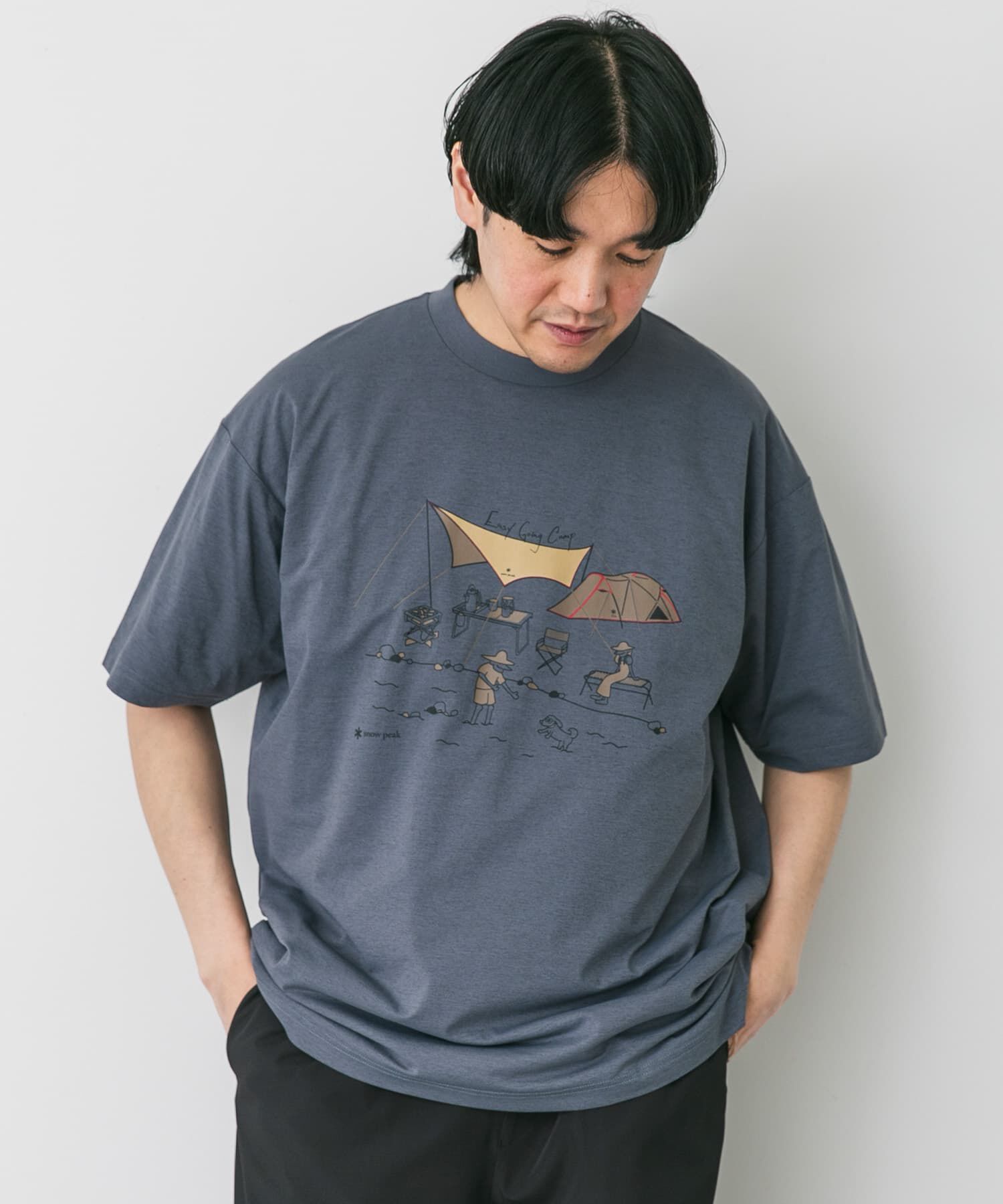 URBAN RESEARCH DOORS「『別注』Snow Peak&times;DOORS　WaterActive Print Tee」|Tシャツ・カットソー|