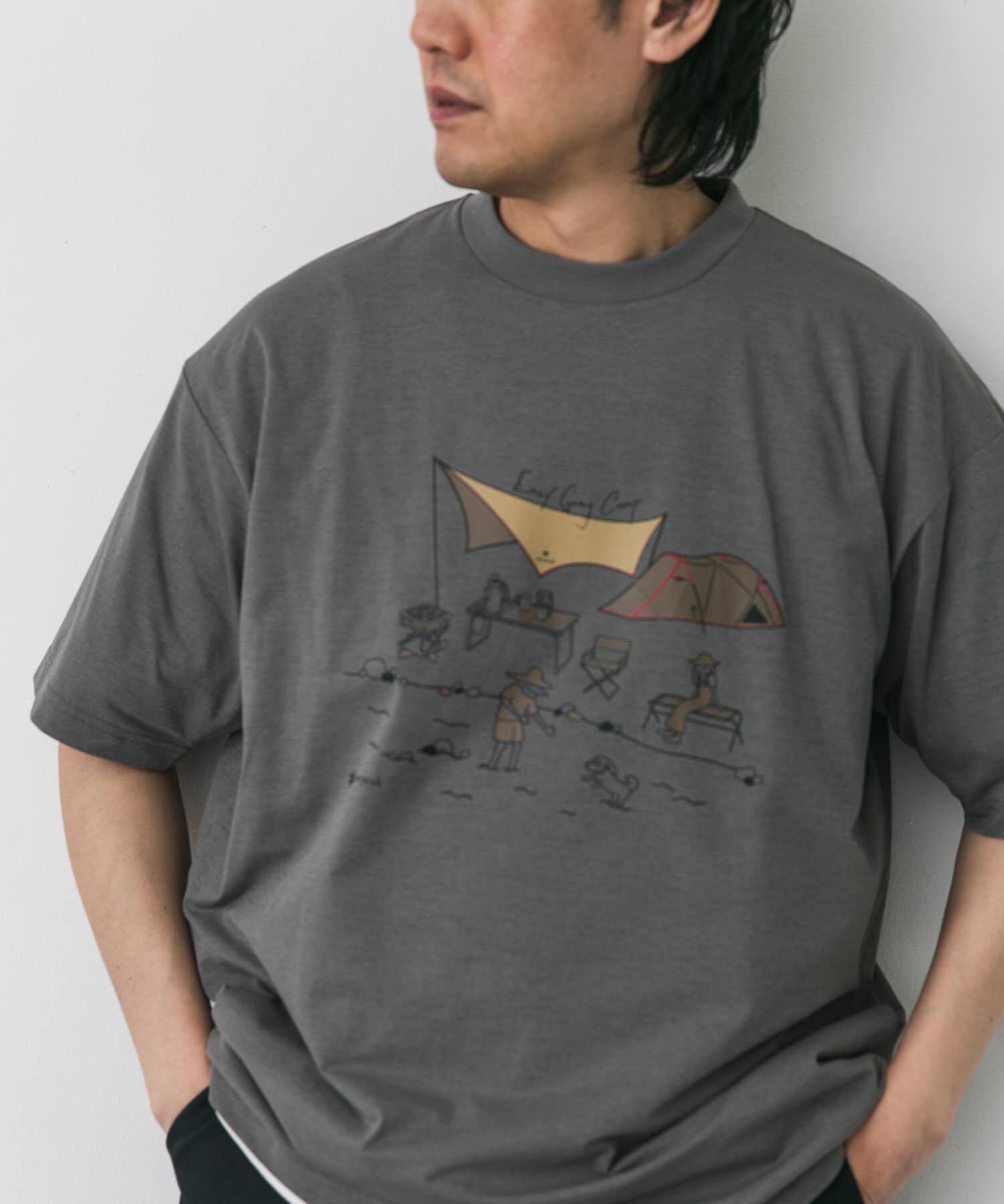 URBAN RESEARCH DOORS「『別注』Snow Peak&times;DOORS　WaterActive Print Tee」|Tシャツ・カットソー|