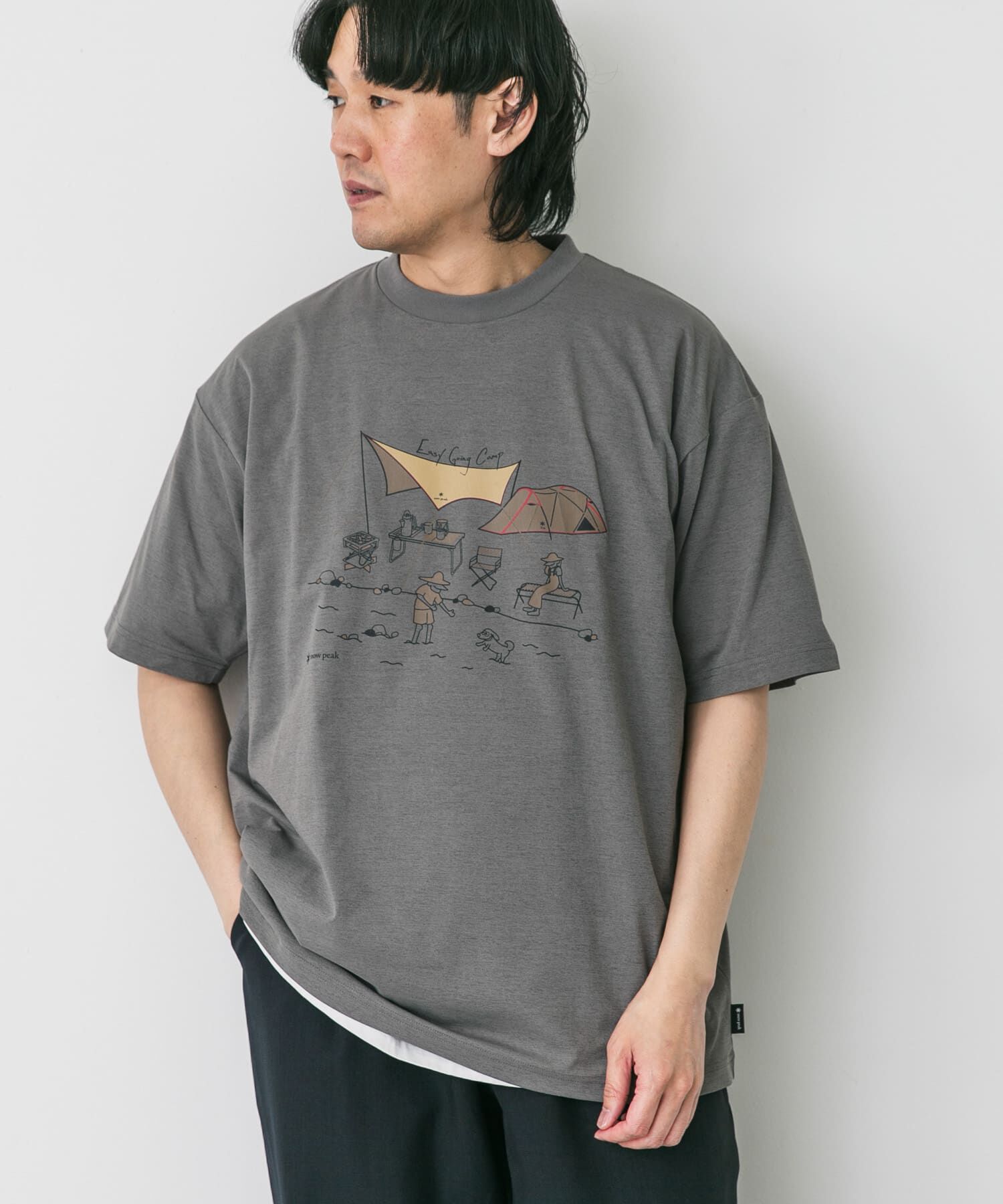 URBAN RESEARCH DOORS「『別注』Snow Peak&times;DOORS　WaterActive Print Tee」|Tシャツ・カットソー|