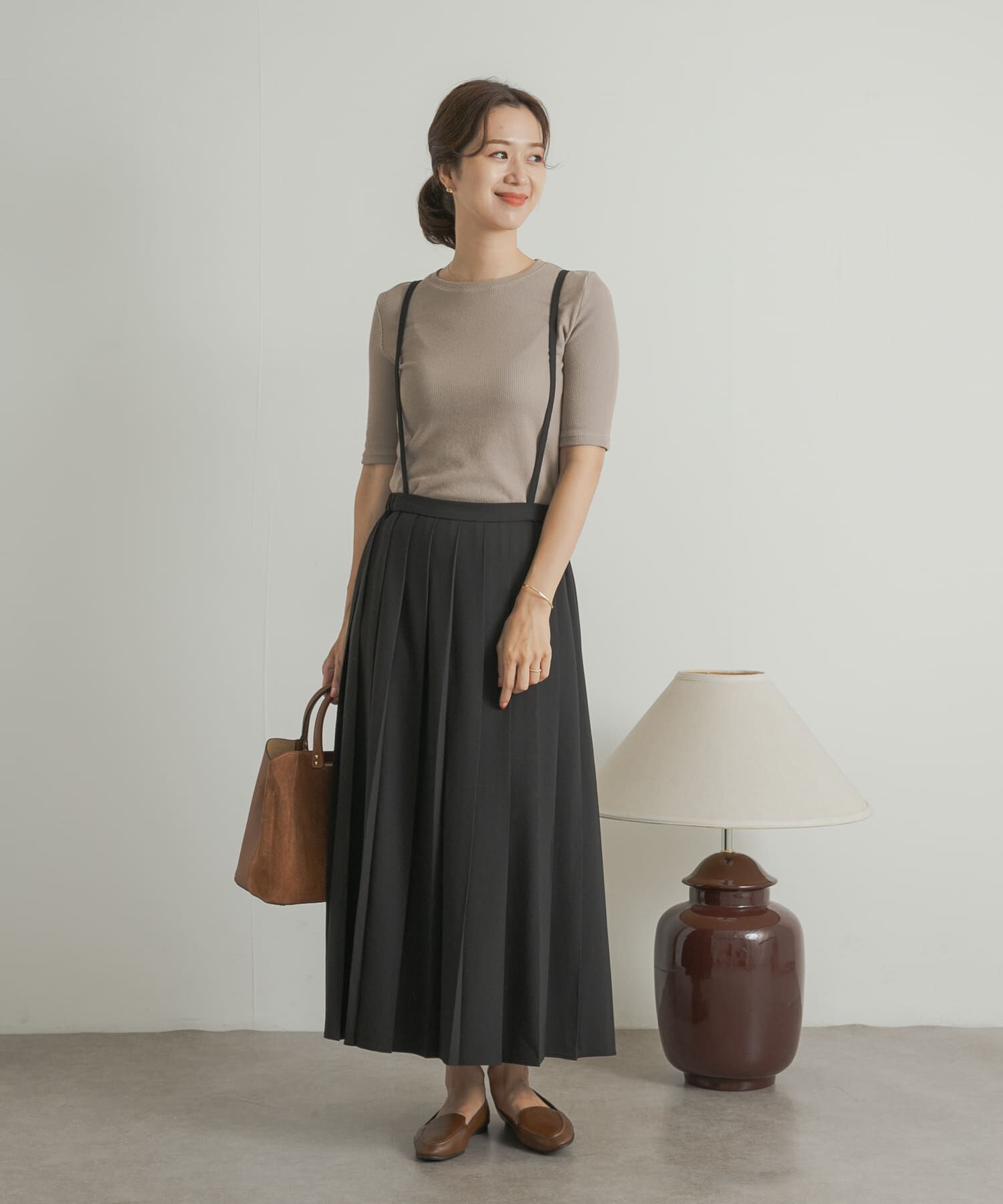 URBAN RESEARCH DOORS「配色リブ5分袖プルオーバー」|Tシャツ・カットソー|