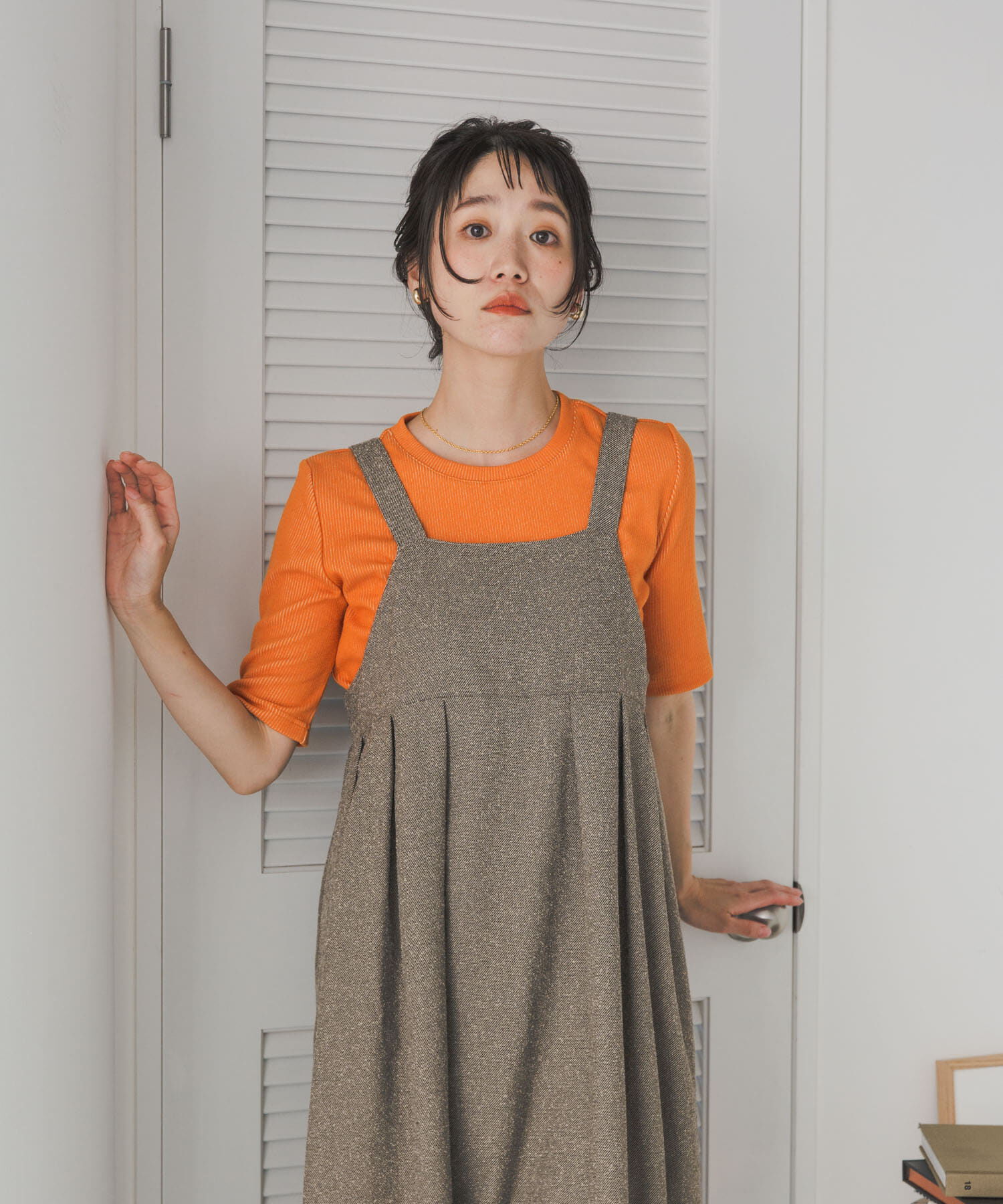 URBAN RESEARCH DOORS「配色リブ5分袖プルオーバー」|Tシャツ・カットソー|