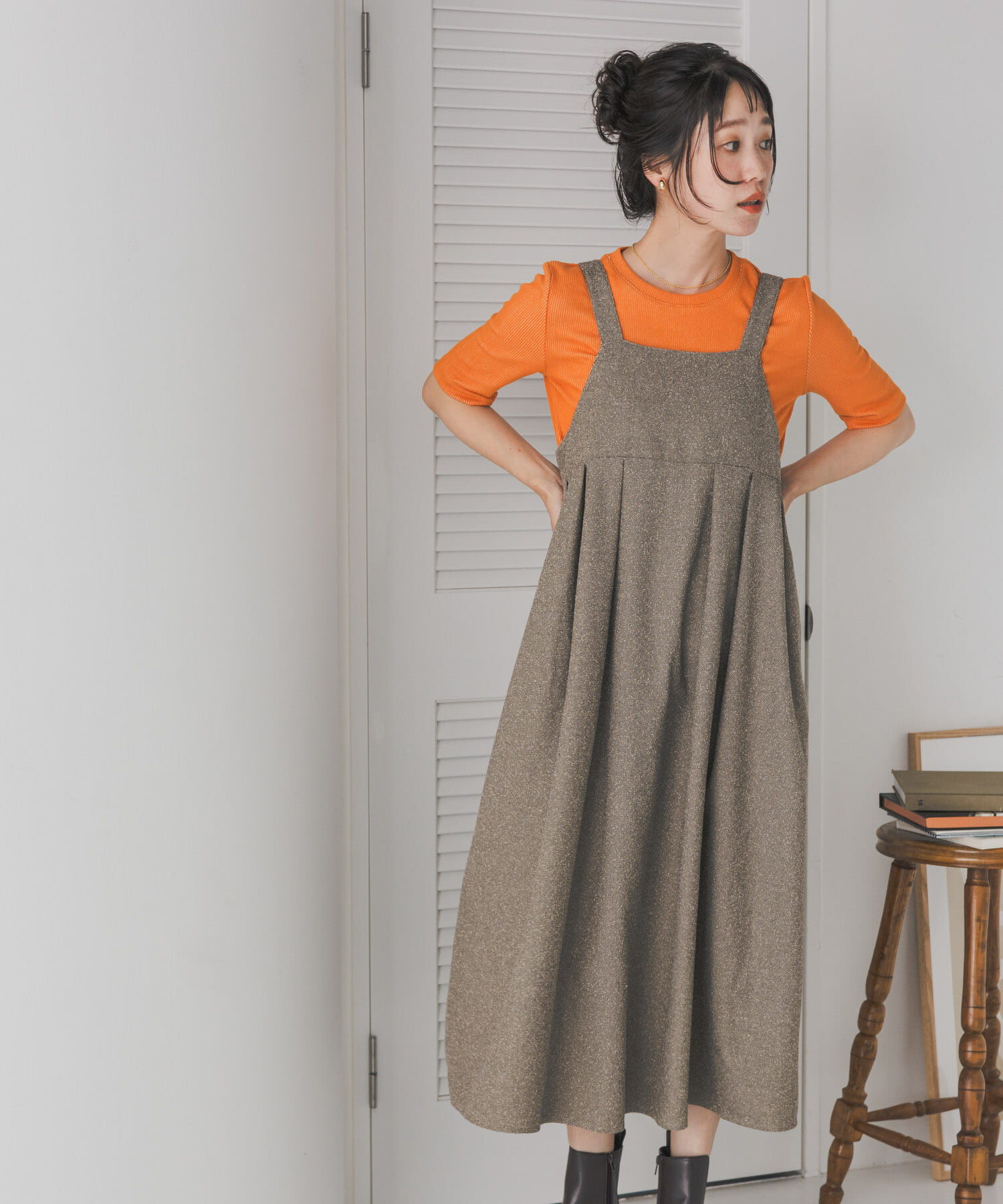 URBAN RESEARCH DOORS「配色リブ5分袖プルオーバー」|Tシャツ・カットソー|