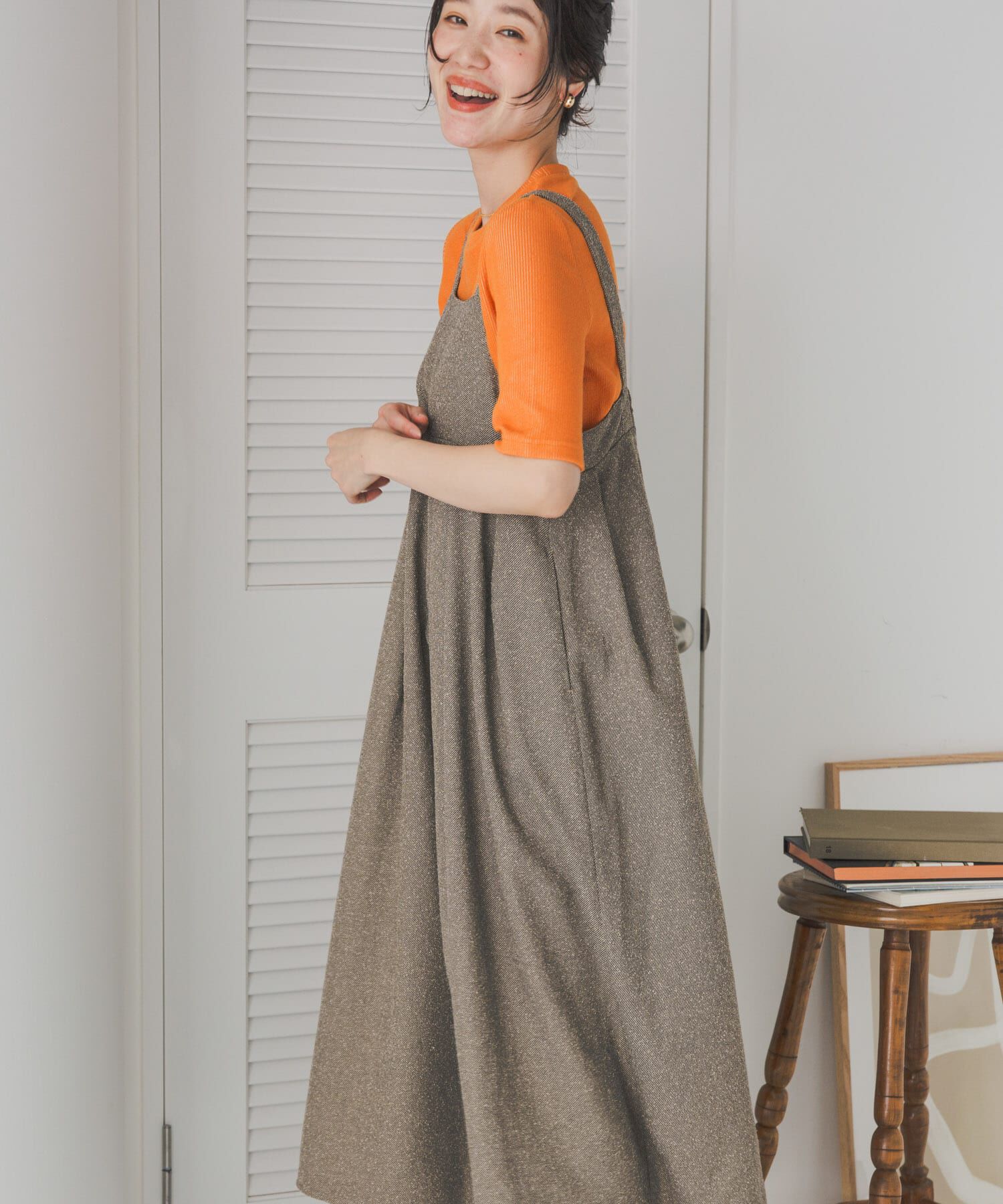 URBAN RESEARCH DOORS「配色リブ5分袖プルオーバー」|Tシャツ・カットソー|