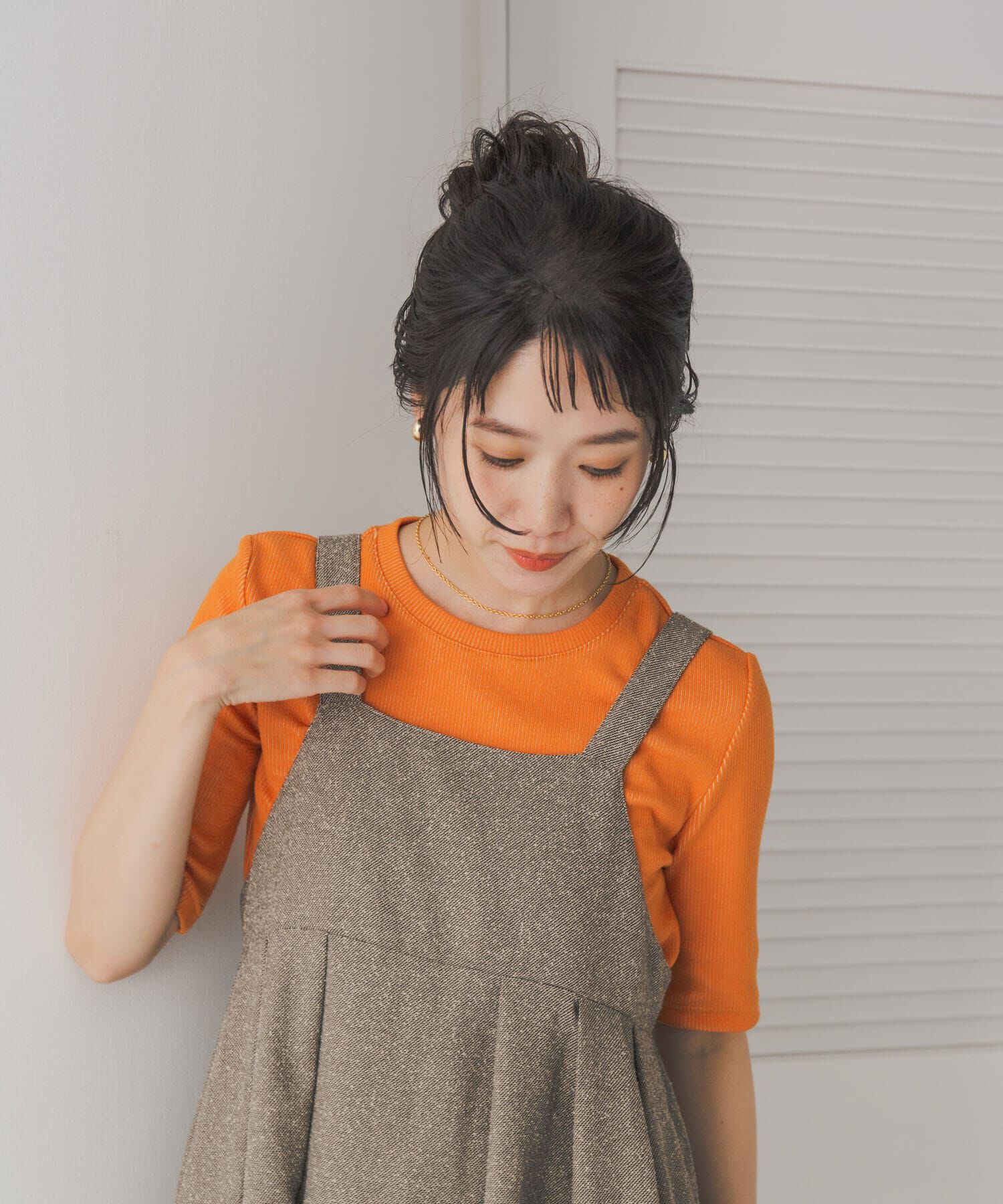 URBAN RESEARCH DOORS「配色リブ5分袖プルオーバー」|Tシャツ・カットソー|