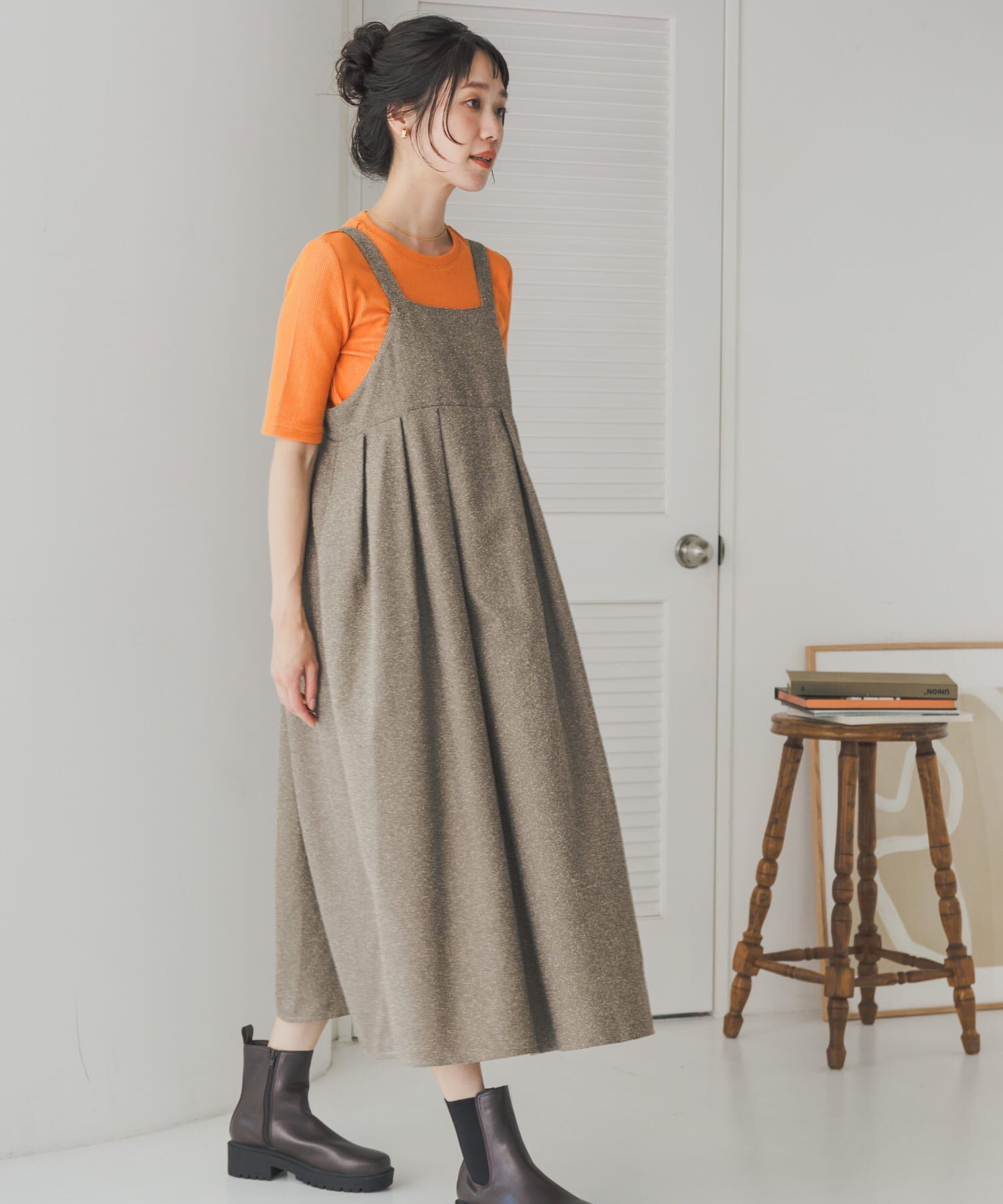 URBAN RESEARCH DOORS「配色リブ5分袖プルオーバー」|Tシャツ・カットソー|