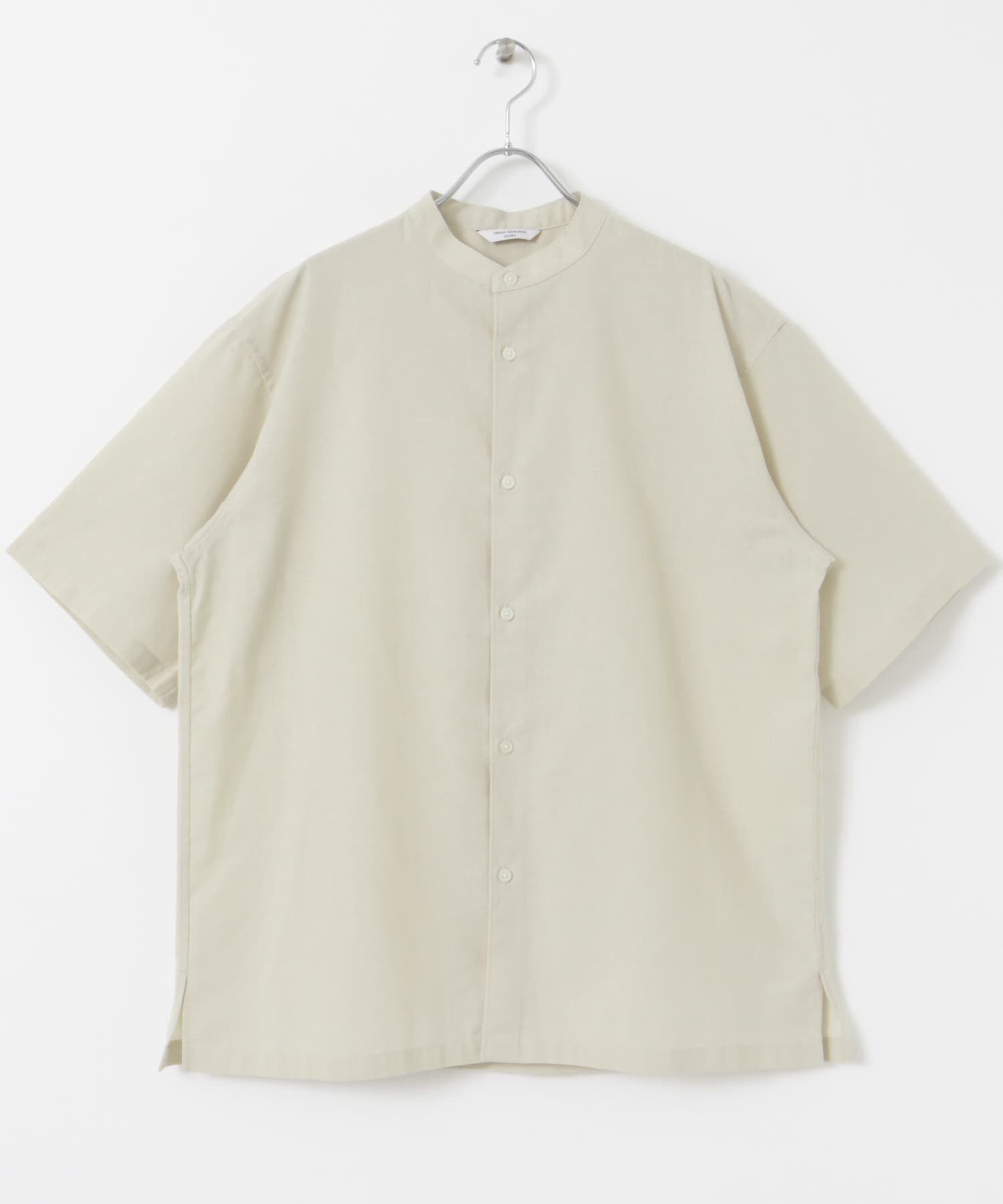 URBAN RESEARCH DOORS「『XLサイズ/WEB限定』『UR TECH 高機能リネン』バンドカラーシャツ」|シャツ・ブラウス|