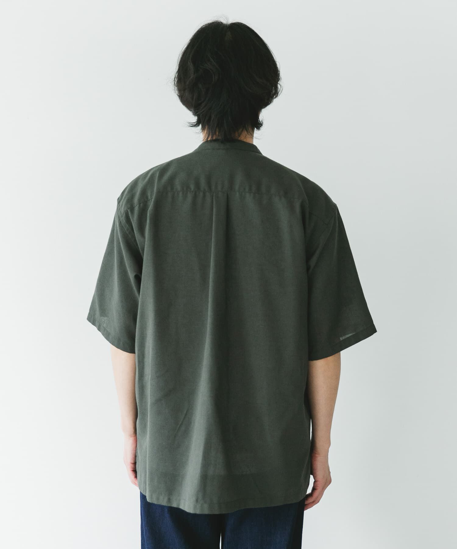 URBAN RESEARCH DOORS「『XLサイズ/WEB限定』『UR TECH 高機能リネン』バンドカラーシャツ」|シャツ・ブラウス|