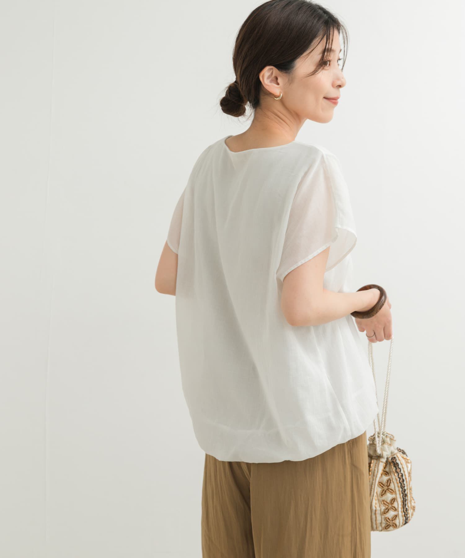 URBAN RESEARCH DOORS「ボイルレイヤードプルオーバー」|Tシャツ・カットソー|