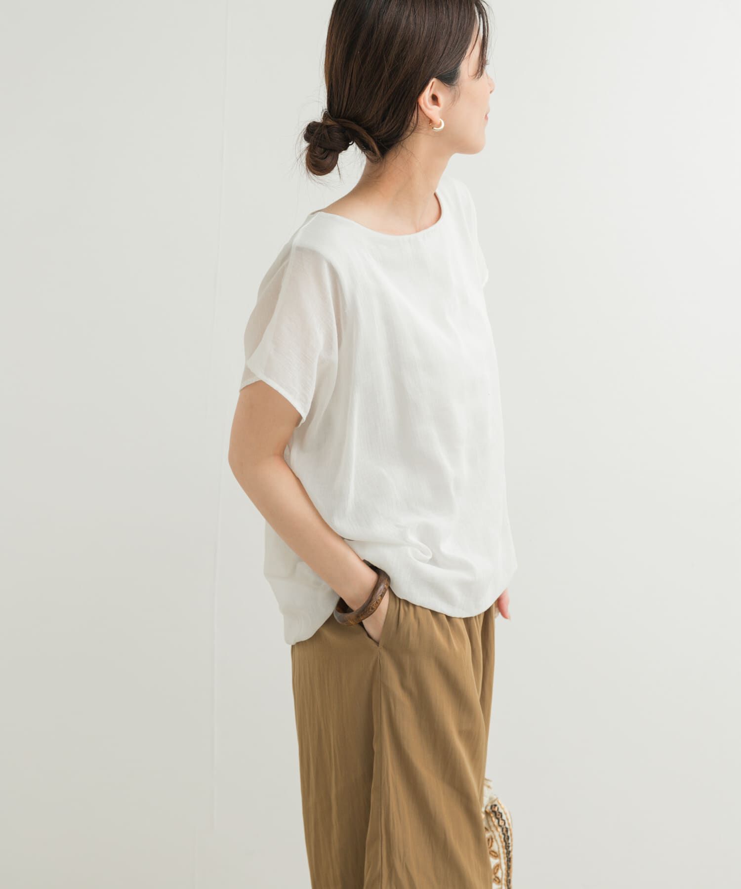 URBAN RESEARCH DOORS「ボイルレイヤードプルオーバー」|Tシャツ・カットソー|