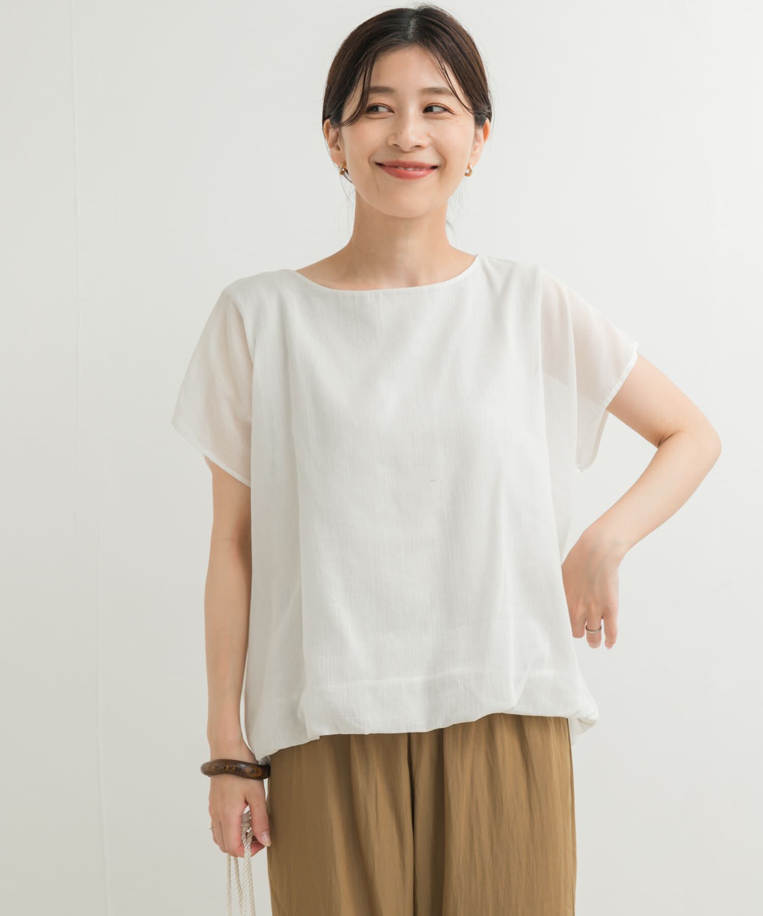 URBAN RESEARCH DOORS「ボイルレイヤードプルオーバー」|Tシャツ・カットソー|