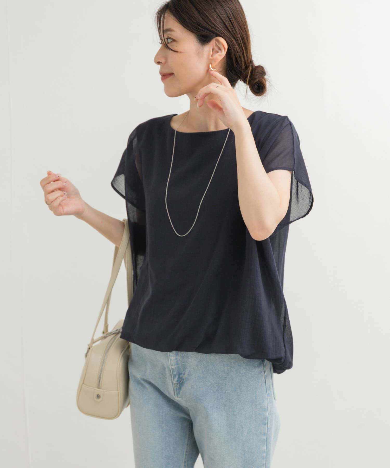 URBAN RESEARCH DOORS「ボイルレイヤードプルオーバー」|Tシャツ・カットソー|