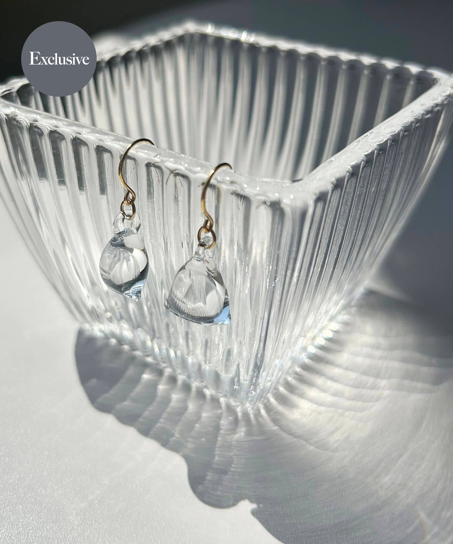 URBAN RESEARCH DOORS「『別注』HARIO Lampwork Factory&times;DOORS　テトラピアス」|ピアス|クリア