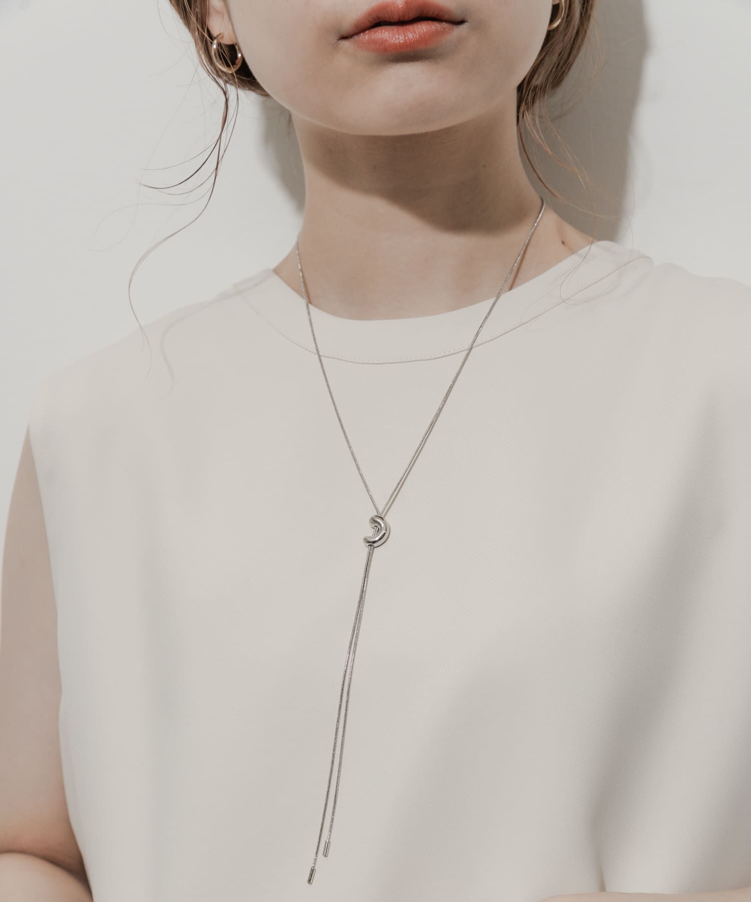 SMELLY「ニュアンスメタルスライドネックレス」|ネックレス|シルバー