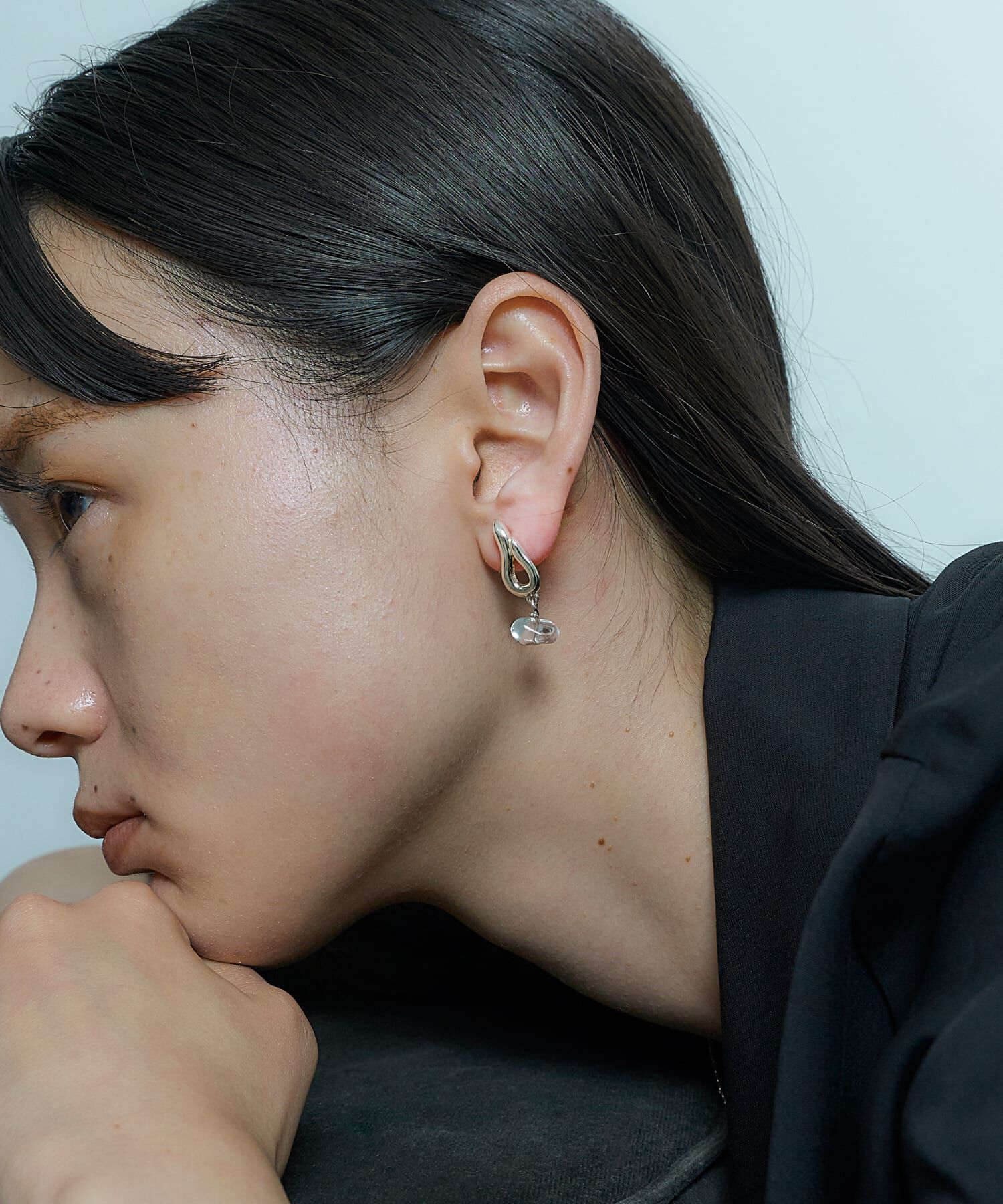 SMELLY「SMELLY so&rsquo;　crystal drop pierce」|ピアス|シルバー系その他