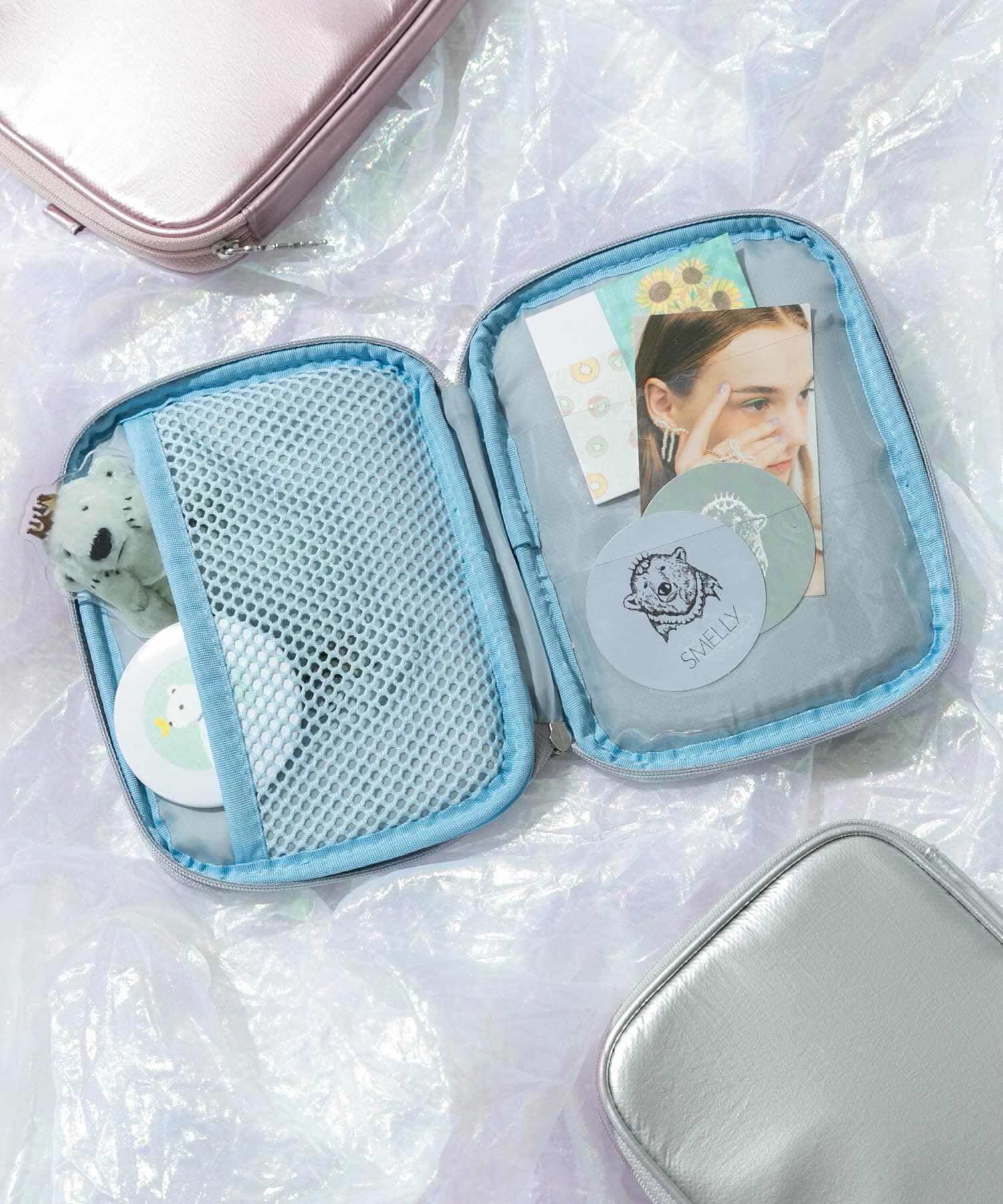 SMELLY「my Choeae multi pouch」|ポーチ|ブルー
