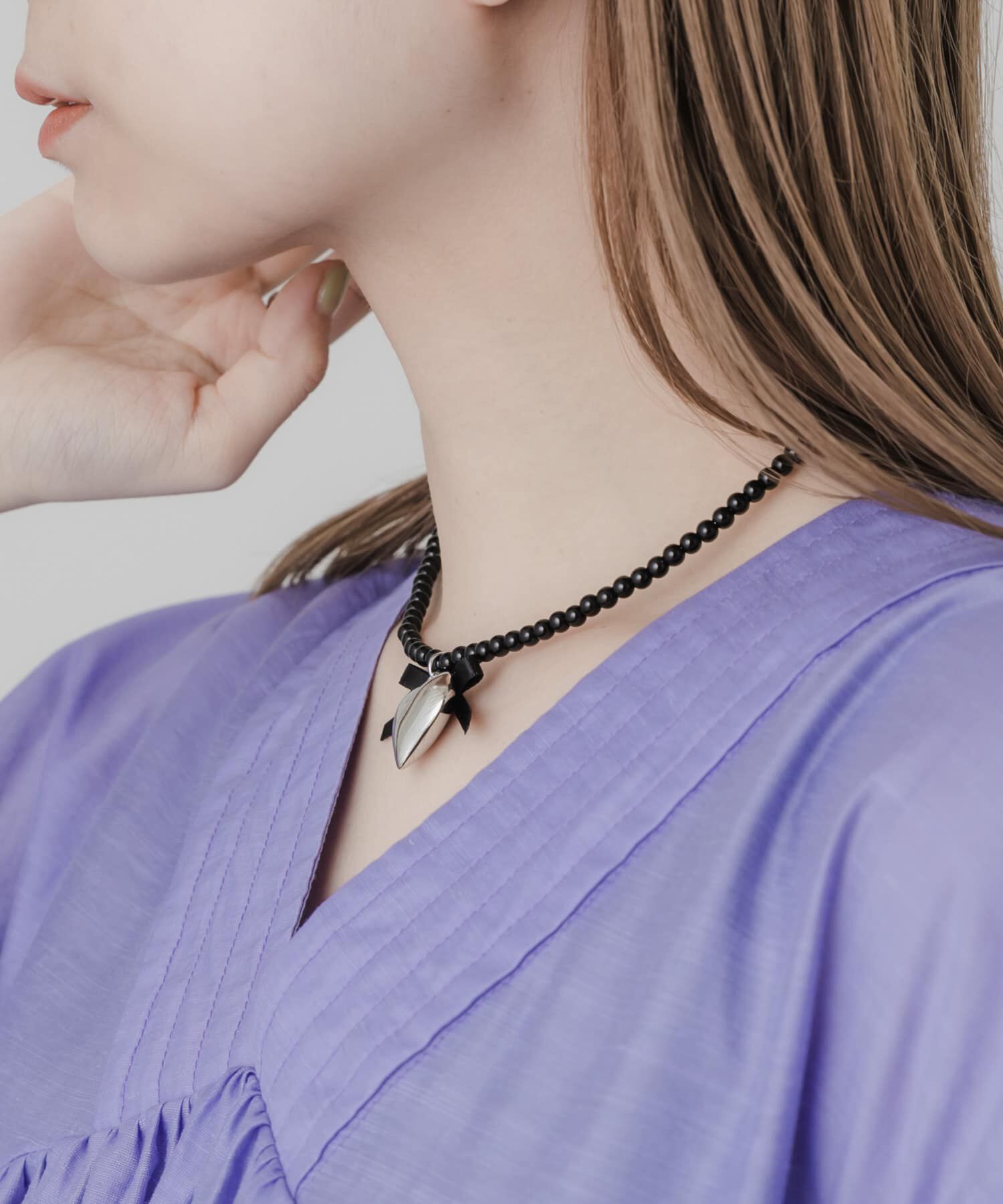 SMELLY「ハートリボンチョーカーネックレス」|ネックレス|