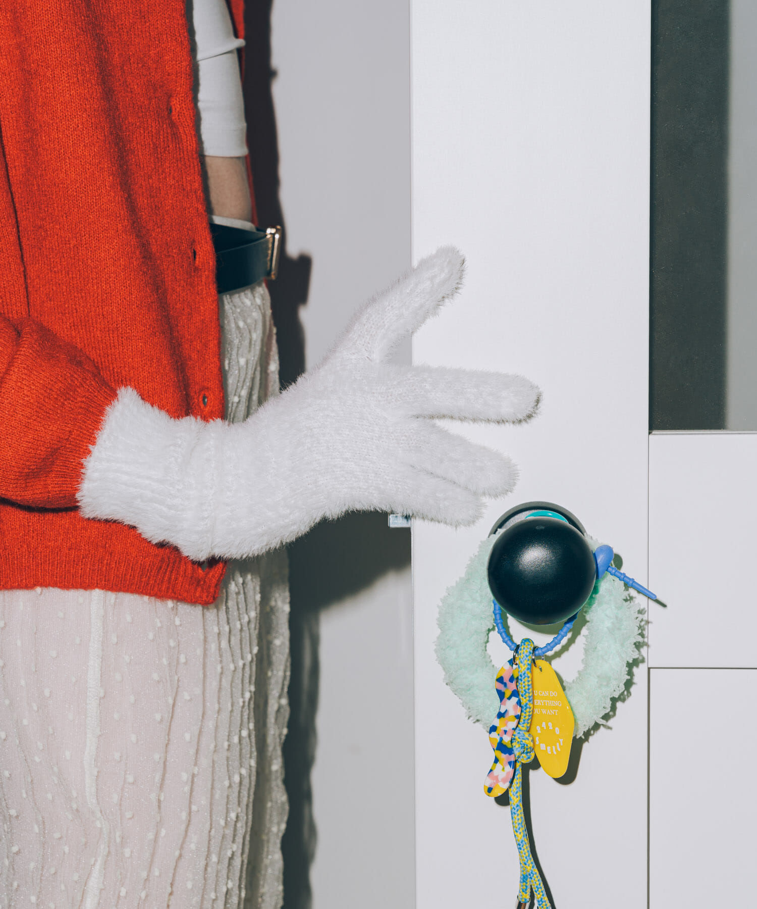 SMELLY「シャギーニットロンググローブ」|手袋|