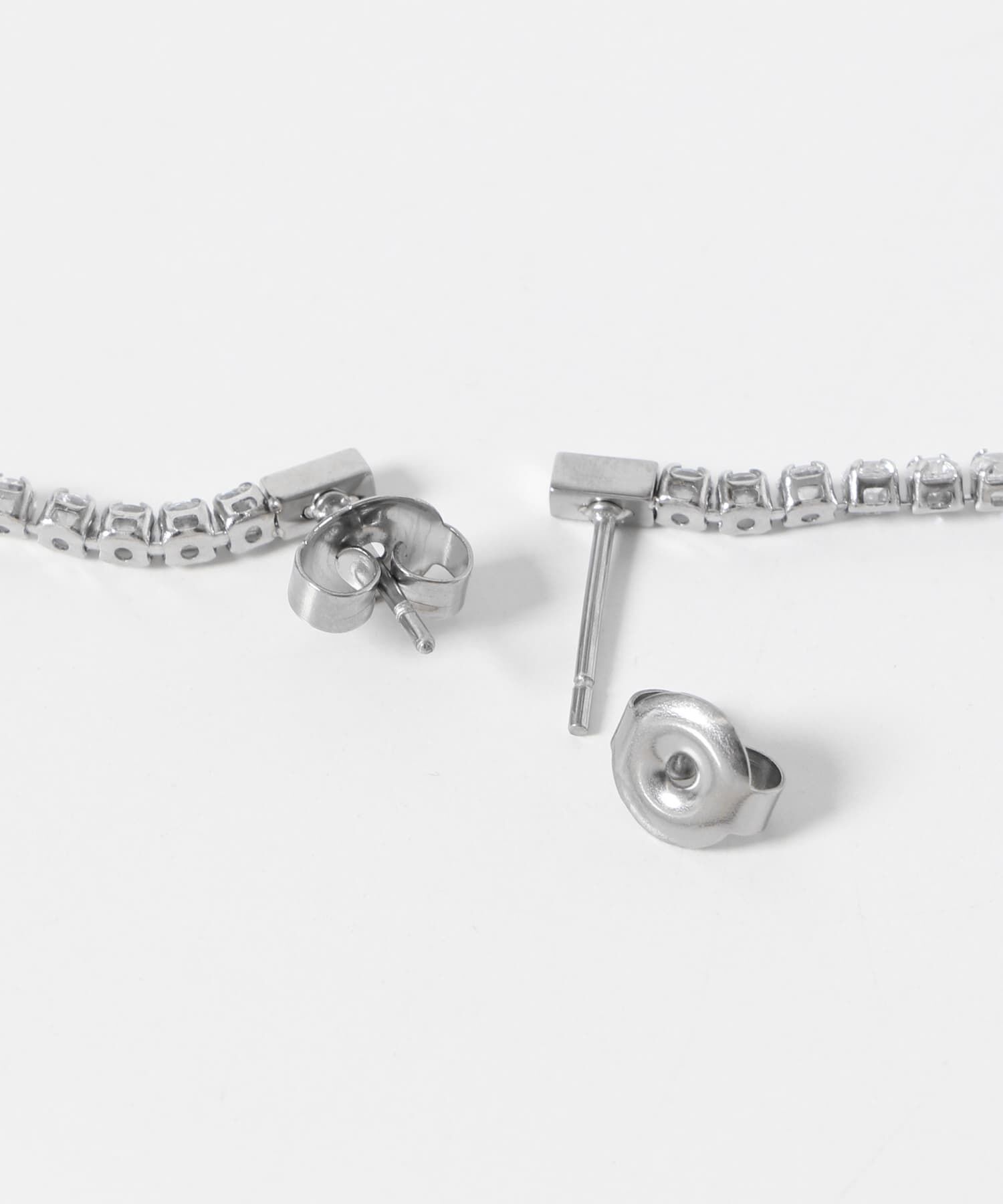 SMELLY「ステンレスビジューチェーンピアス」|ピアス|