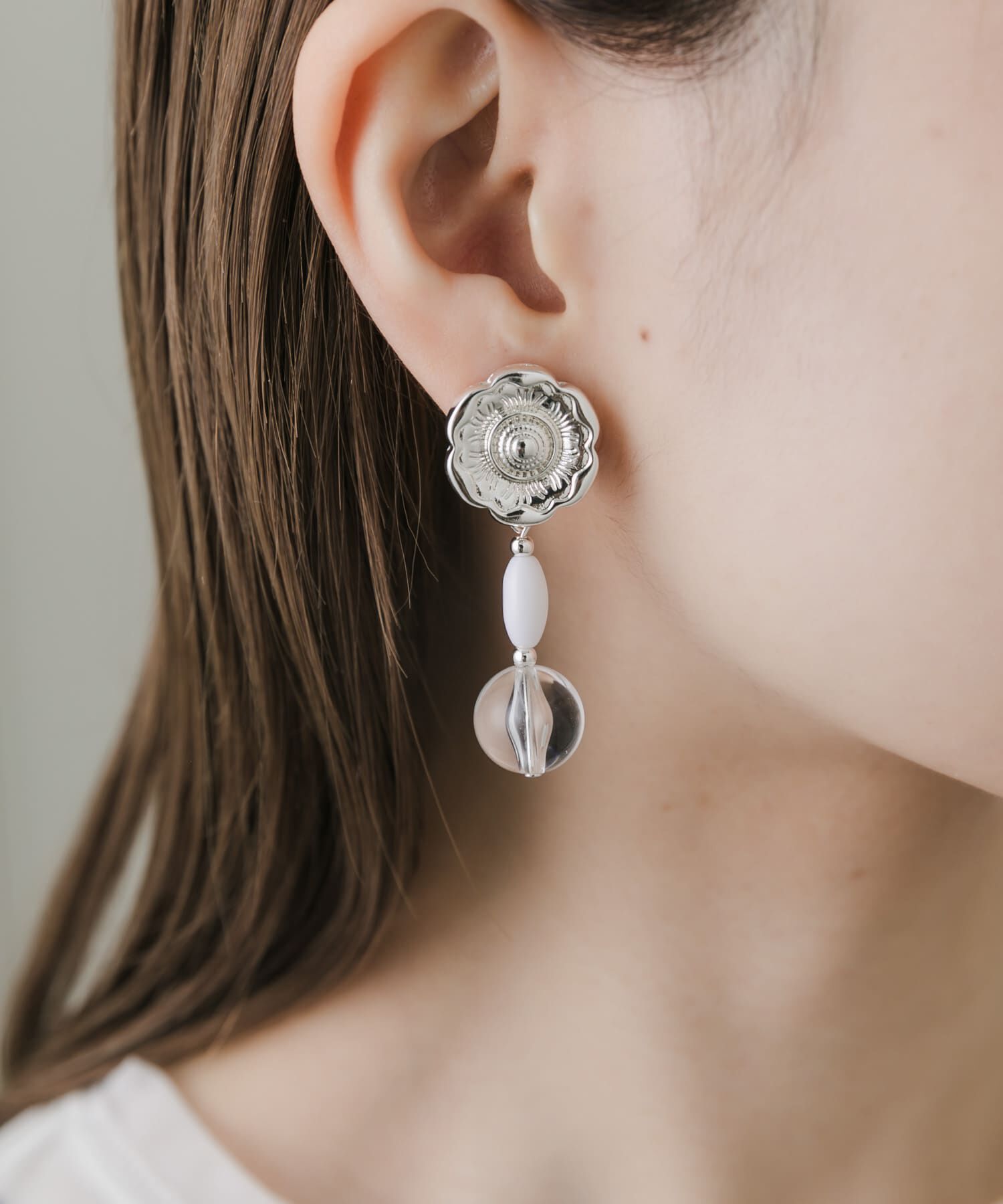 SMELLY「フラワードロップジュシイヤリング」|イヤリング|シルバー